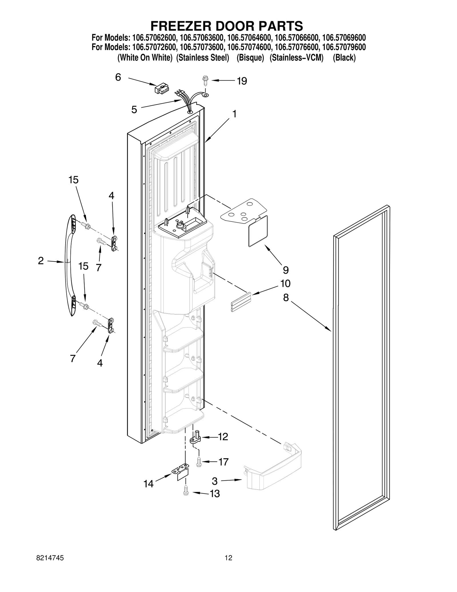 FREEZER DOOR PARTS