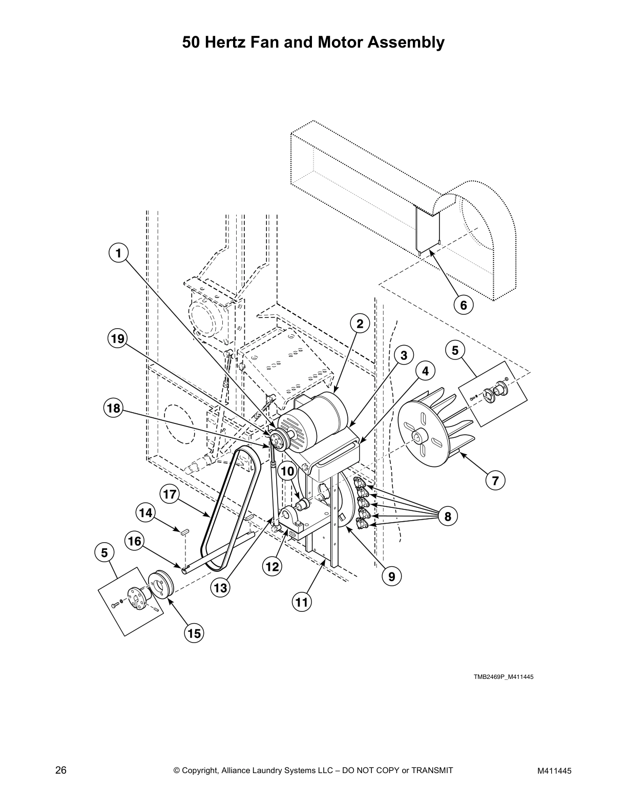 50 Hertz Fan and Motor Assembly