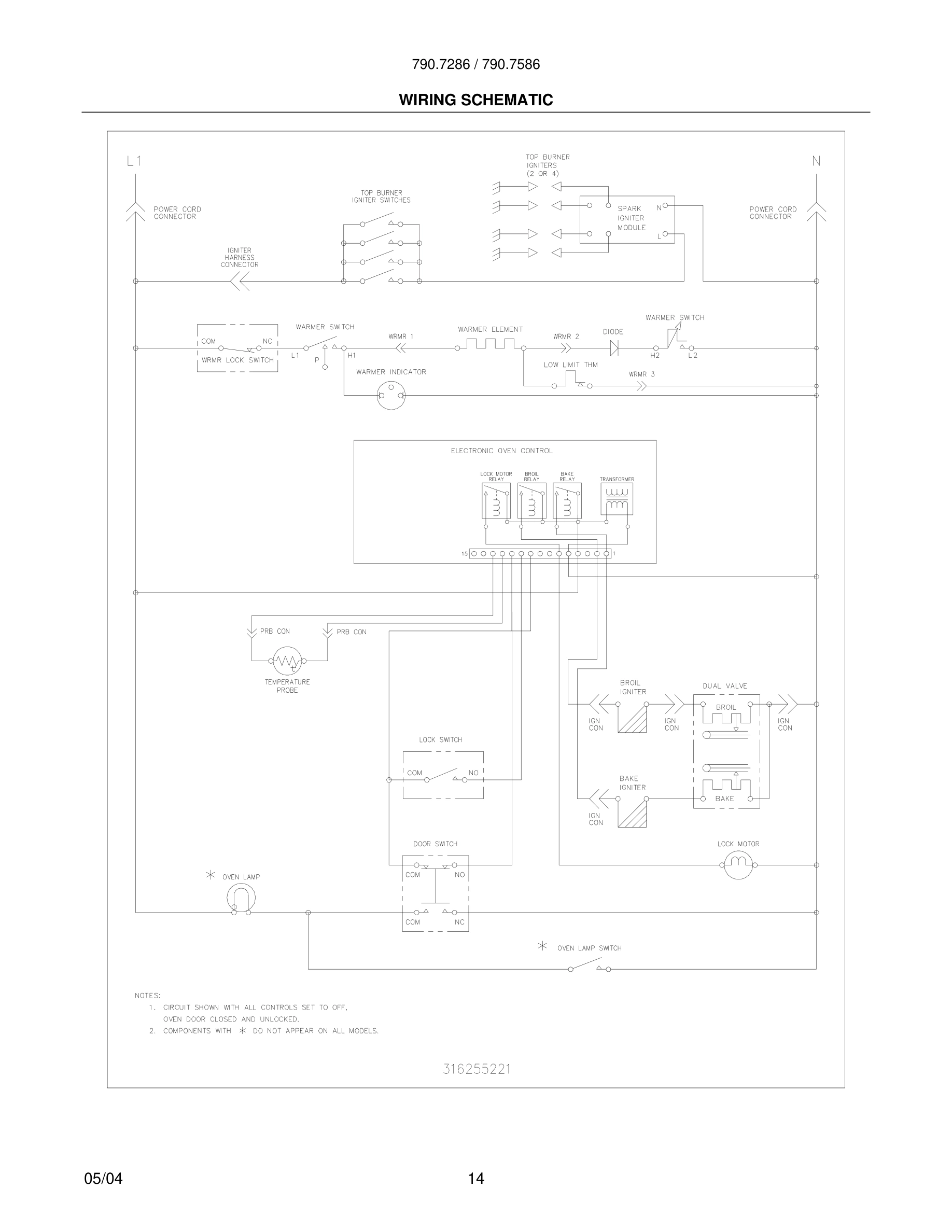 14 - WIRING SCHEMATIC