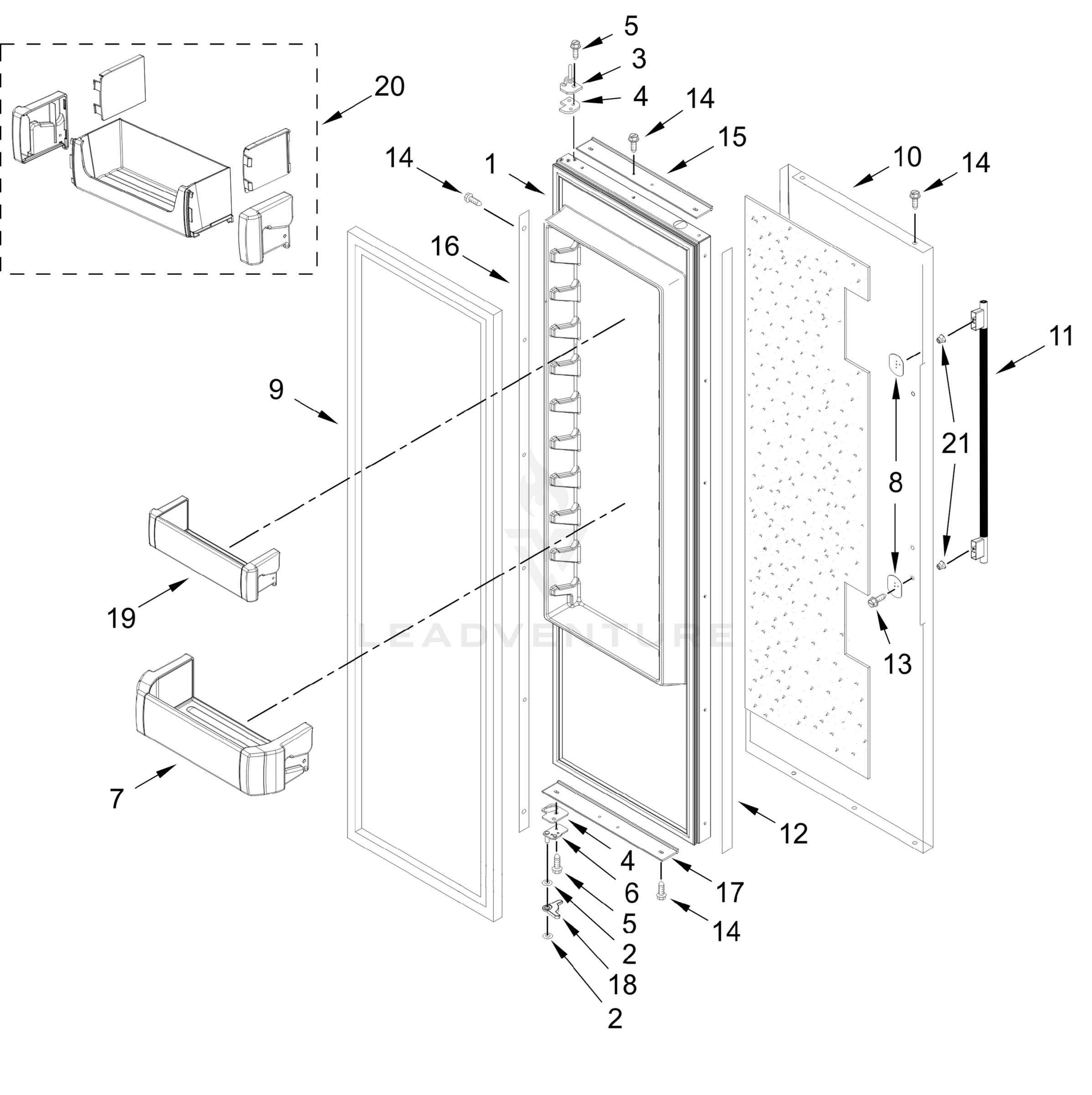 REFRIGERATOR DOOR PARTS
