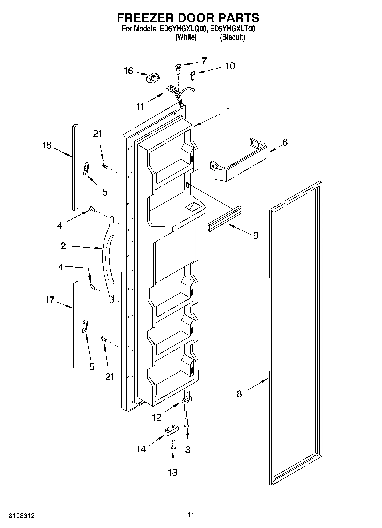 07 - FREEZER DOOR PARTS