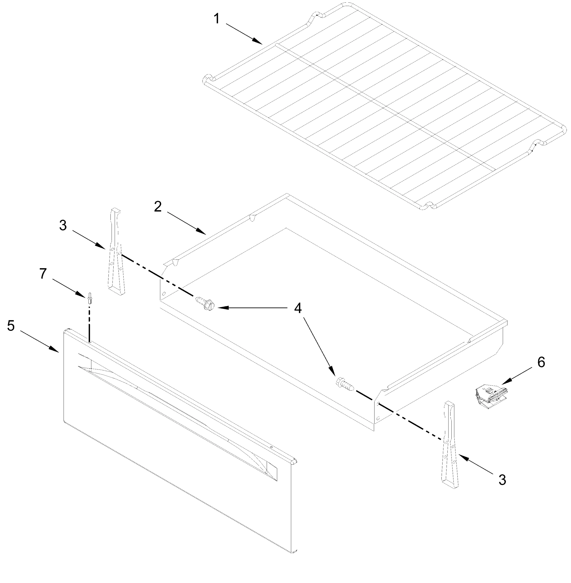 DRAWER AND BROILER PARTS