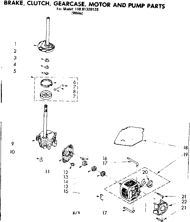 BRAKE CLUTCH GEARCASE MOTOR & PUMP PARTS