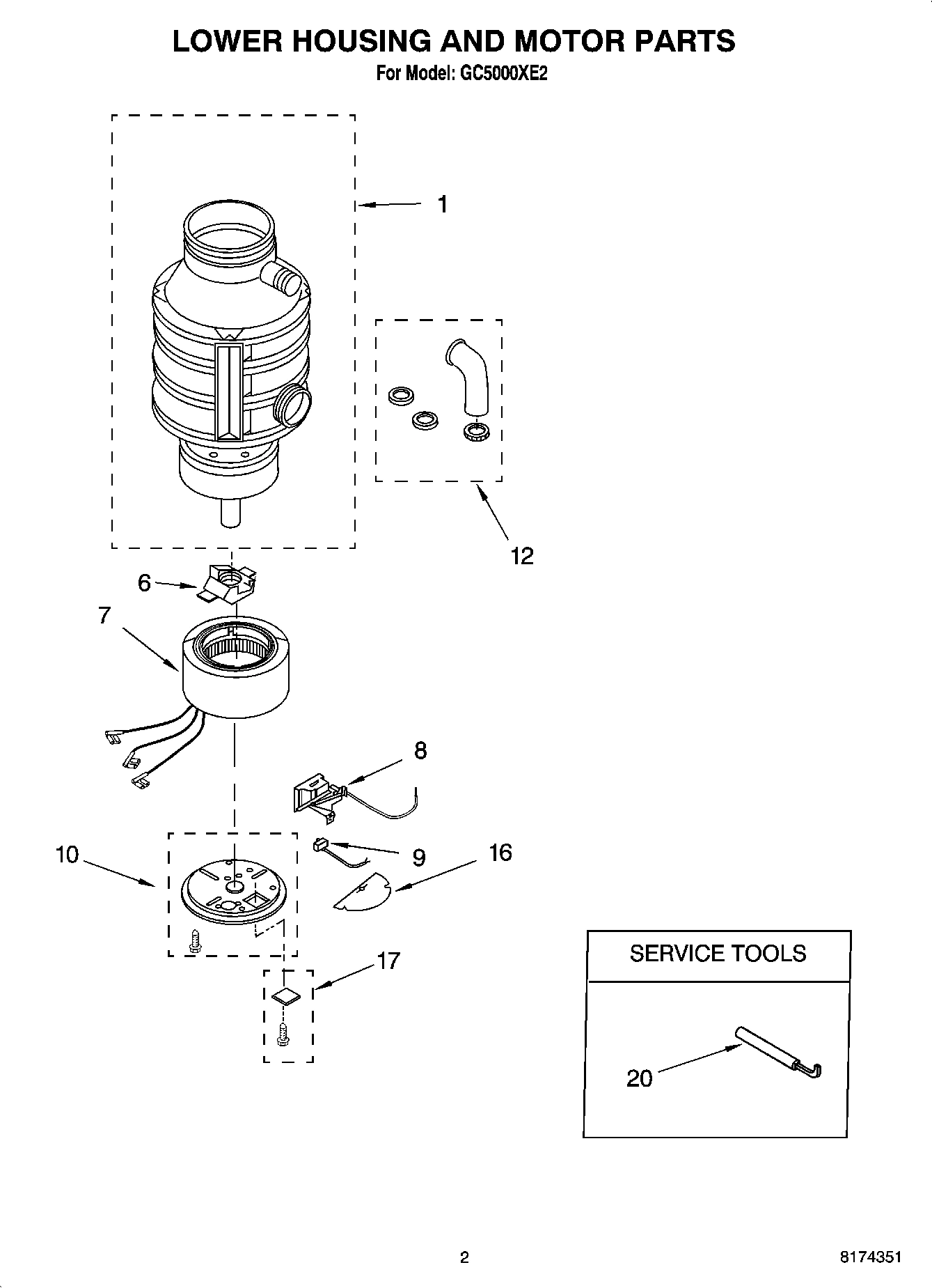 02 - LOWER HOUSING AND MOTOR PARTS