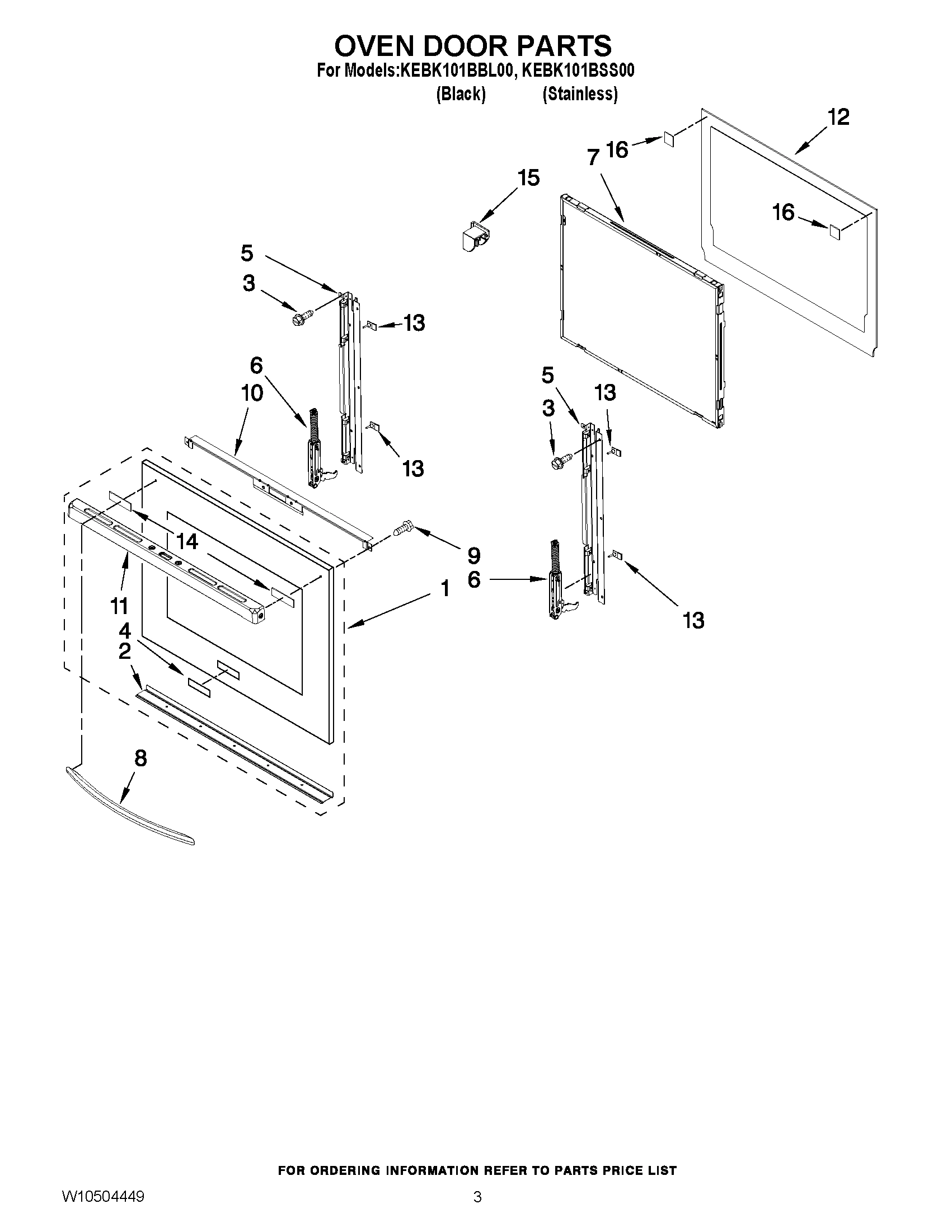 02 - OVEN DOOR PARTS