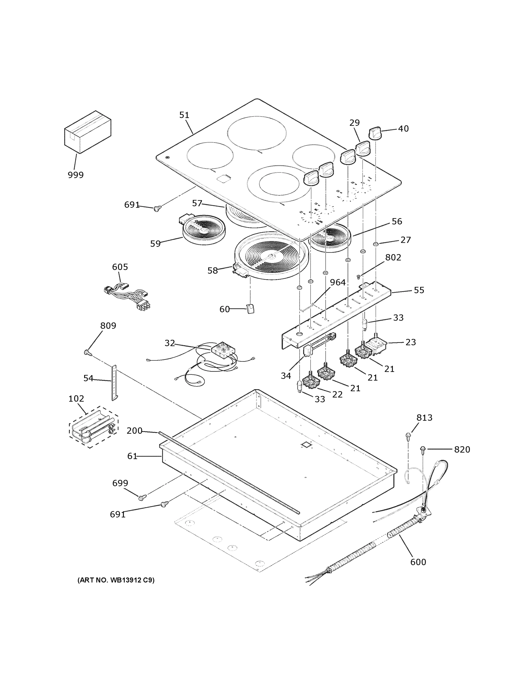CONTROL PANEL & COOKTOP