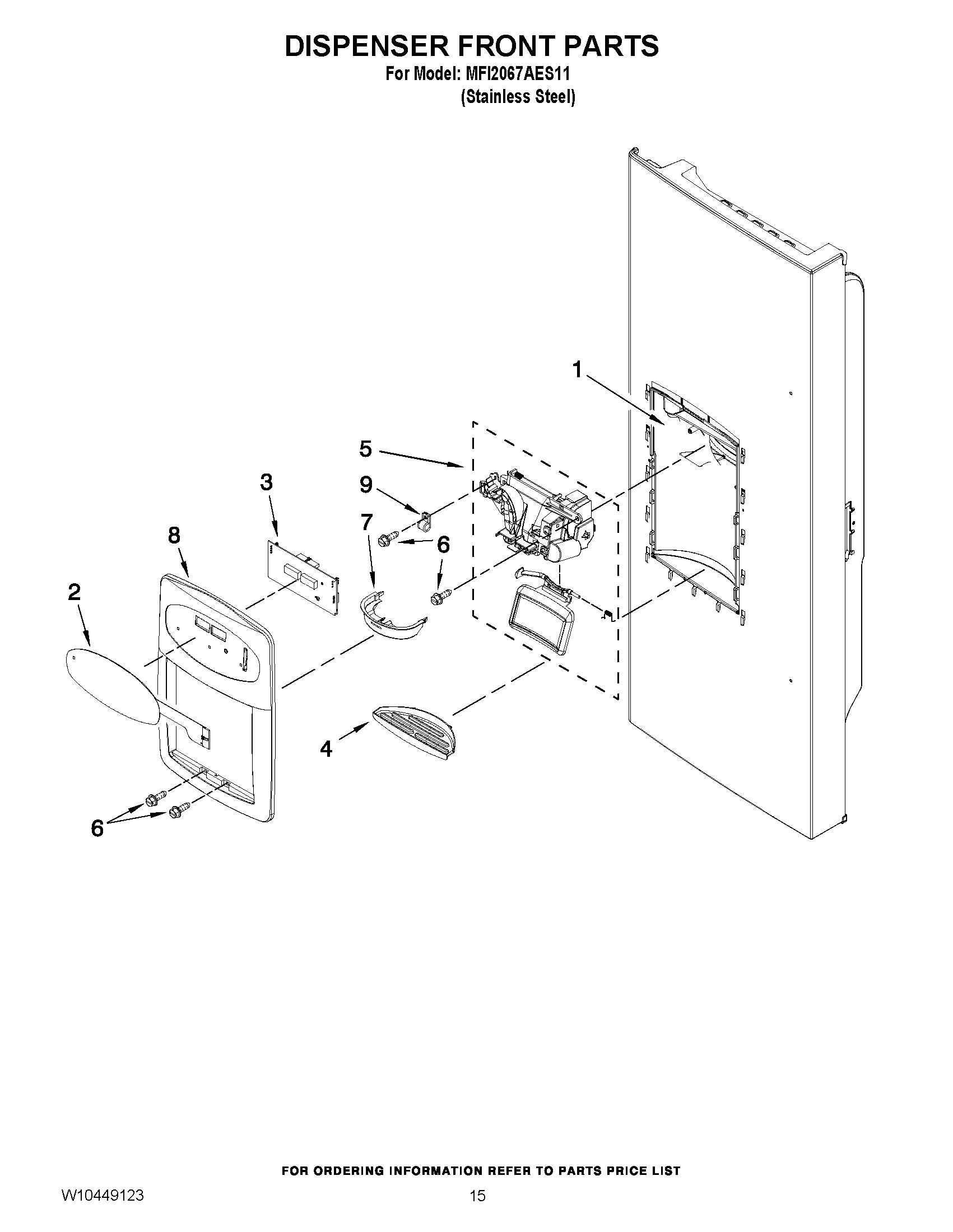 08 - DISPENSER FRONT PARTS