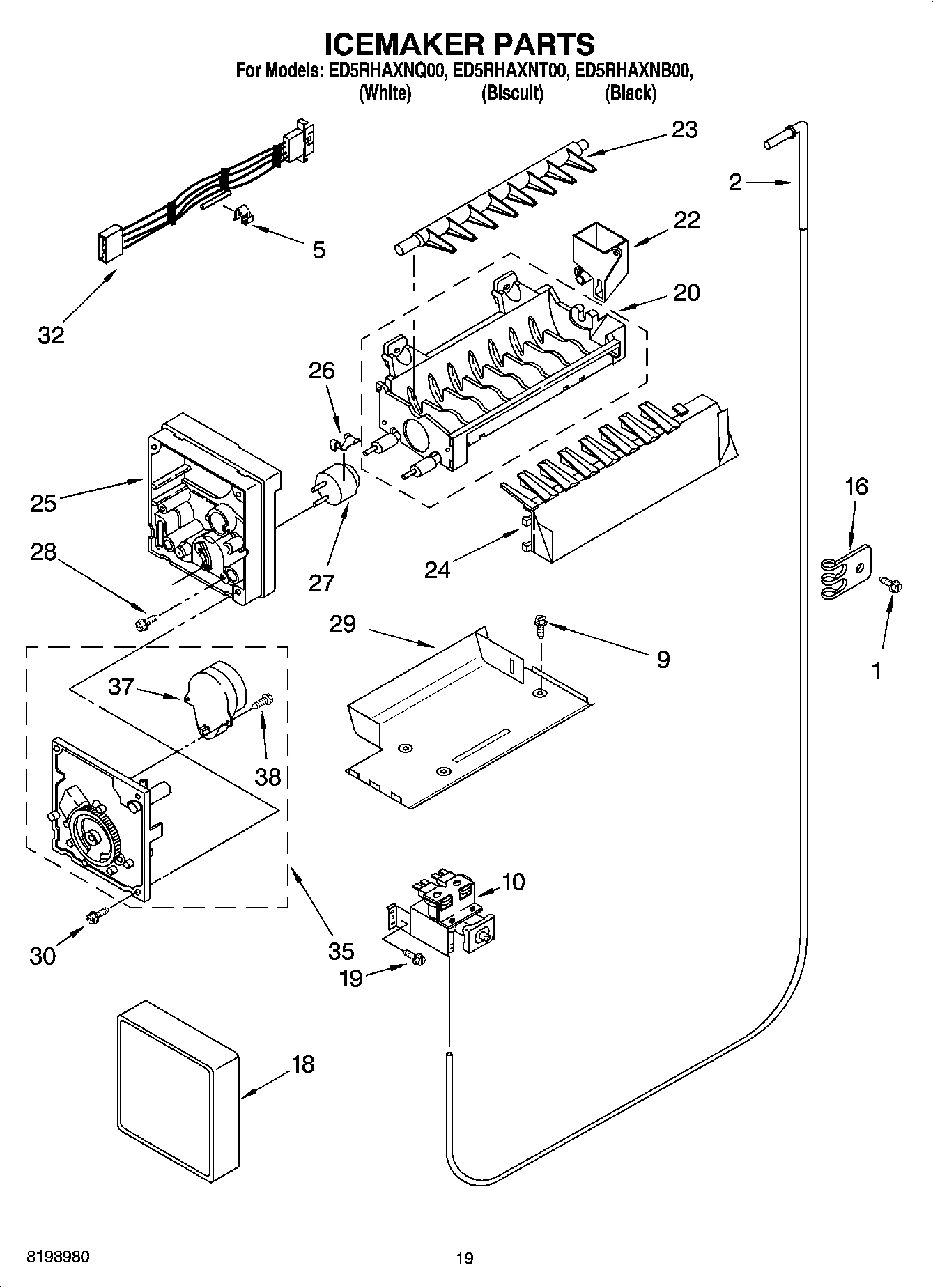 12 - ICEMAKER PARTS, PARTS NOT ILLUSTRATED