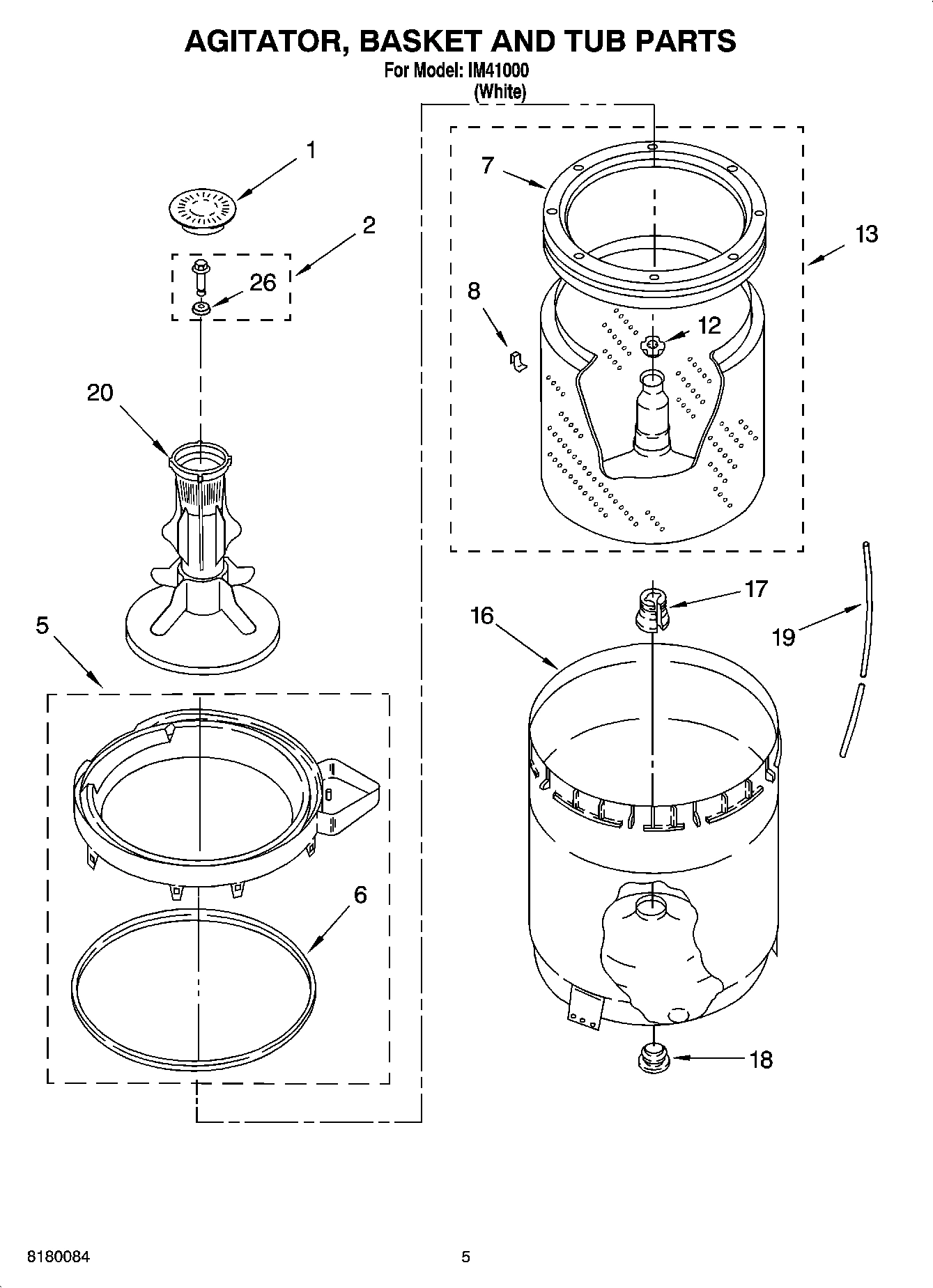 03 - AGITATOR, BASKET AND TUB PARTS