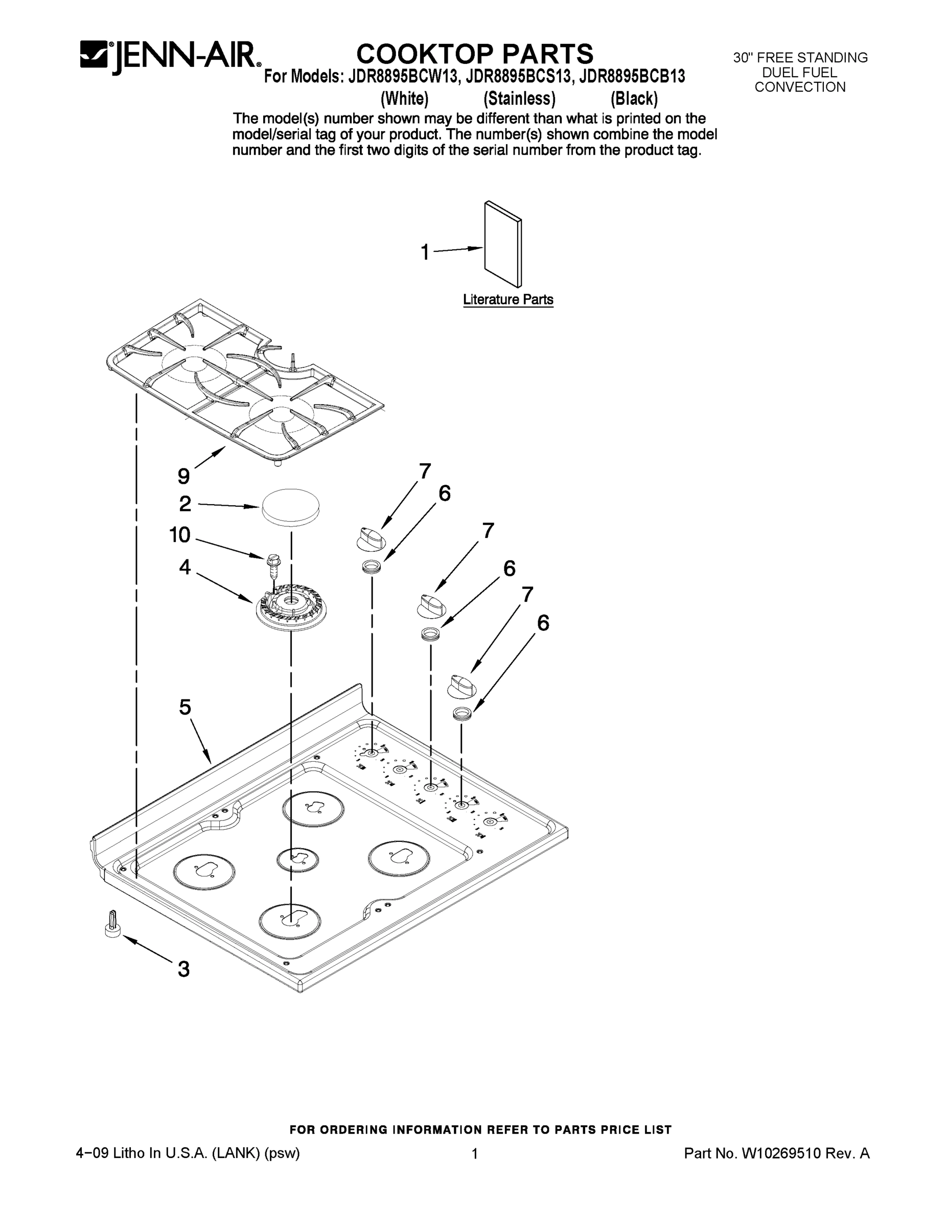 01 - COOKTOP PARTS