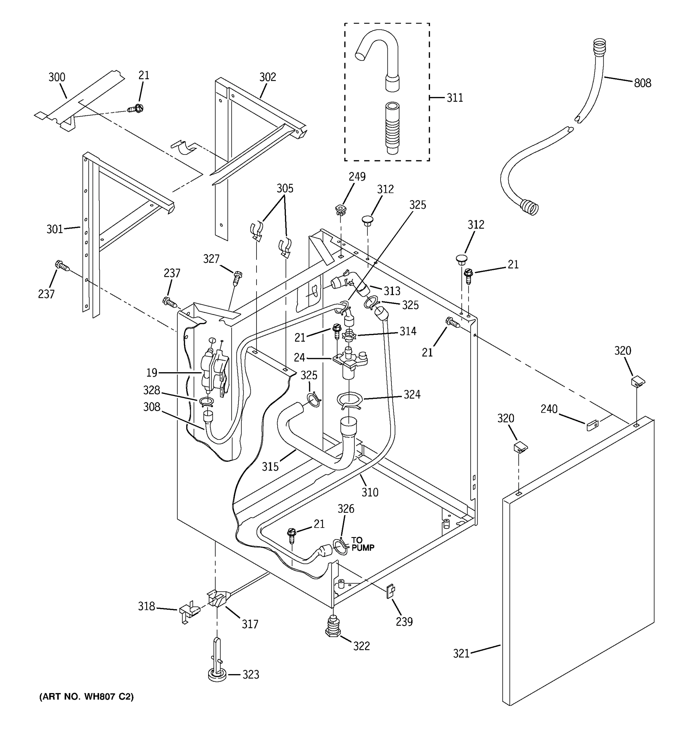 WASHER CABINET & DRYER SUPPORT