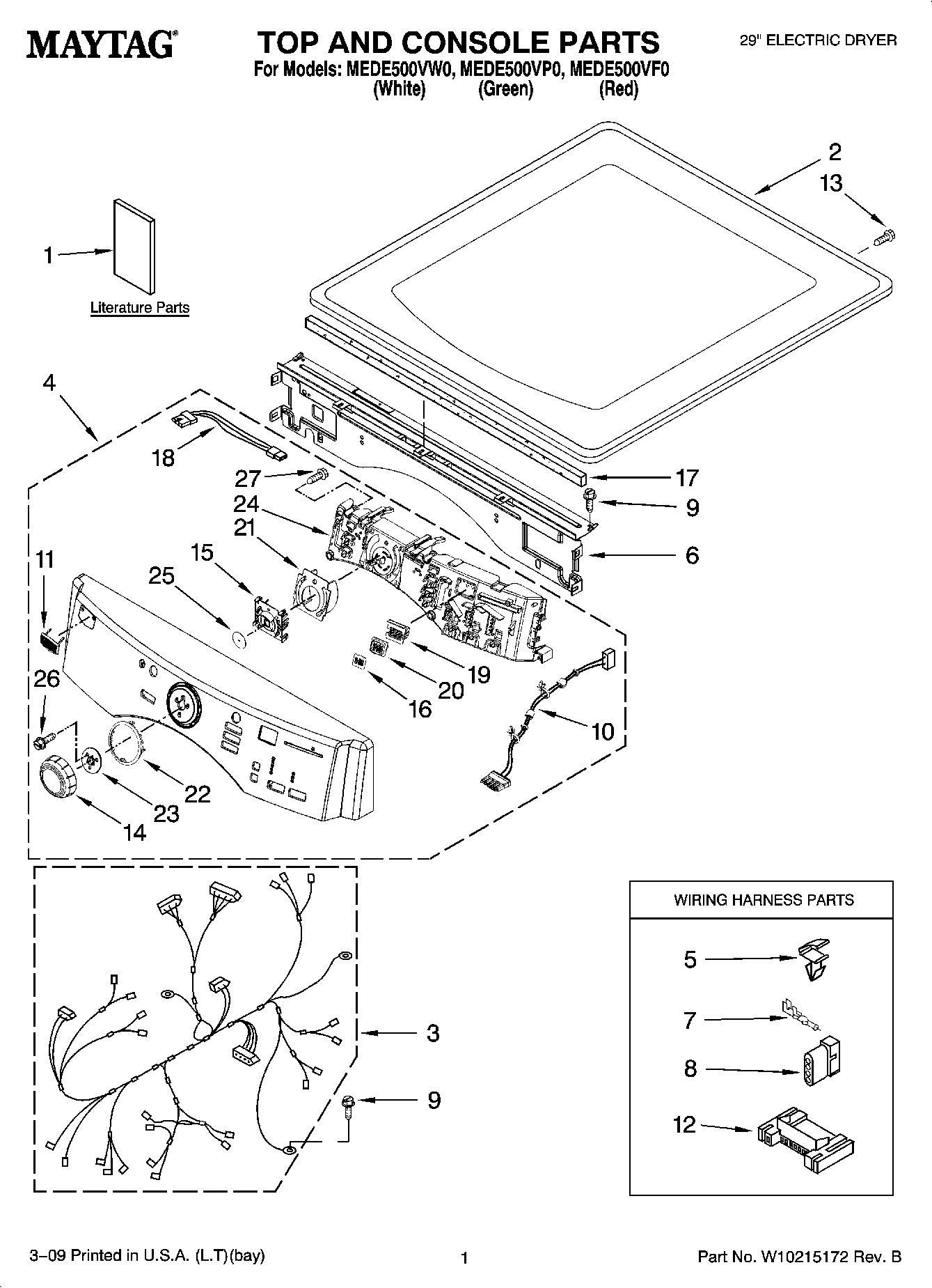 01 - TOP AND CONSOLE PARTS
