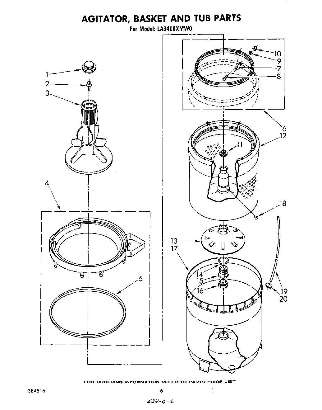 04 - AGITATOR, BASKET AND TUB