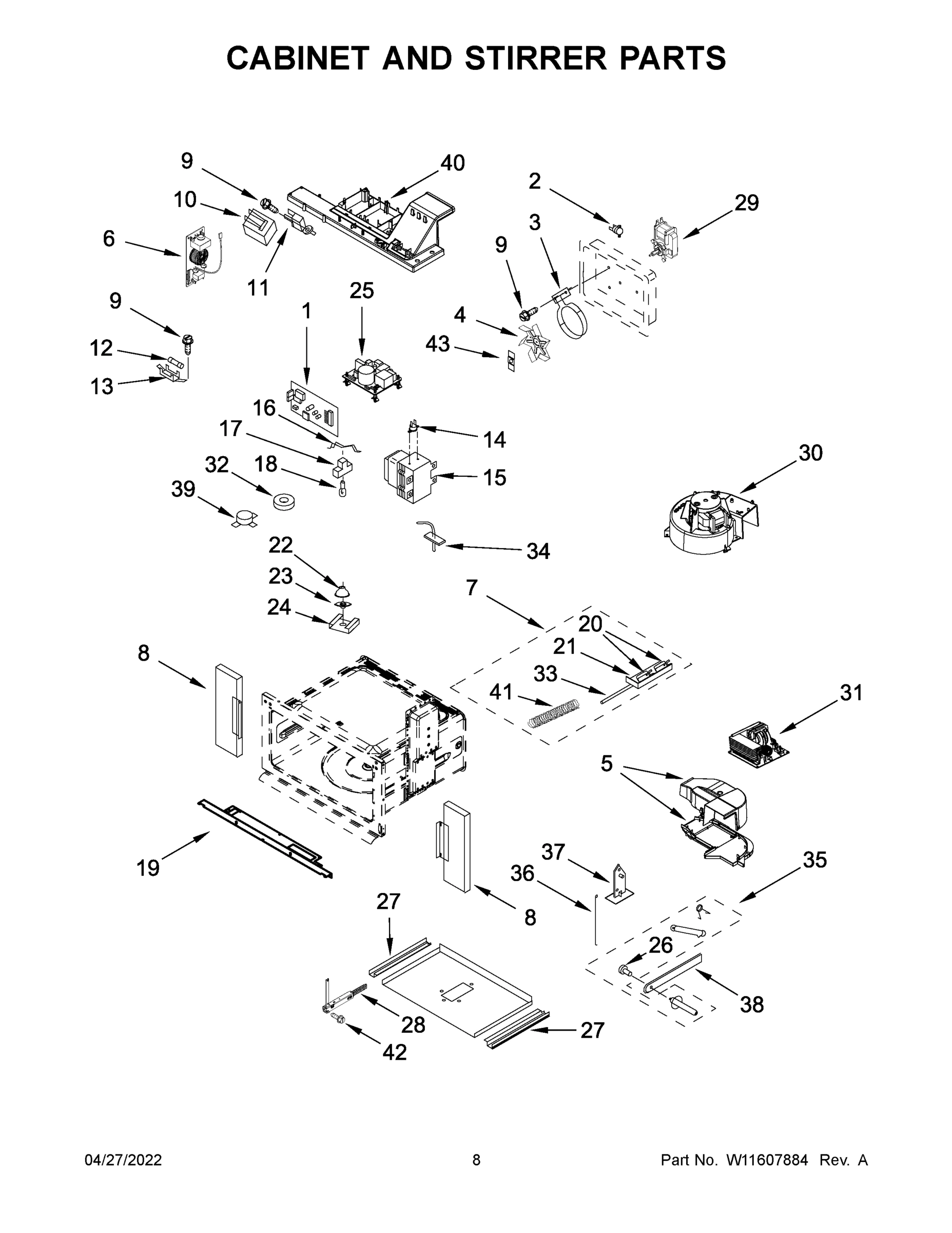 05 - CABINET AND STIRRER PARTS