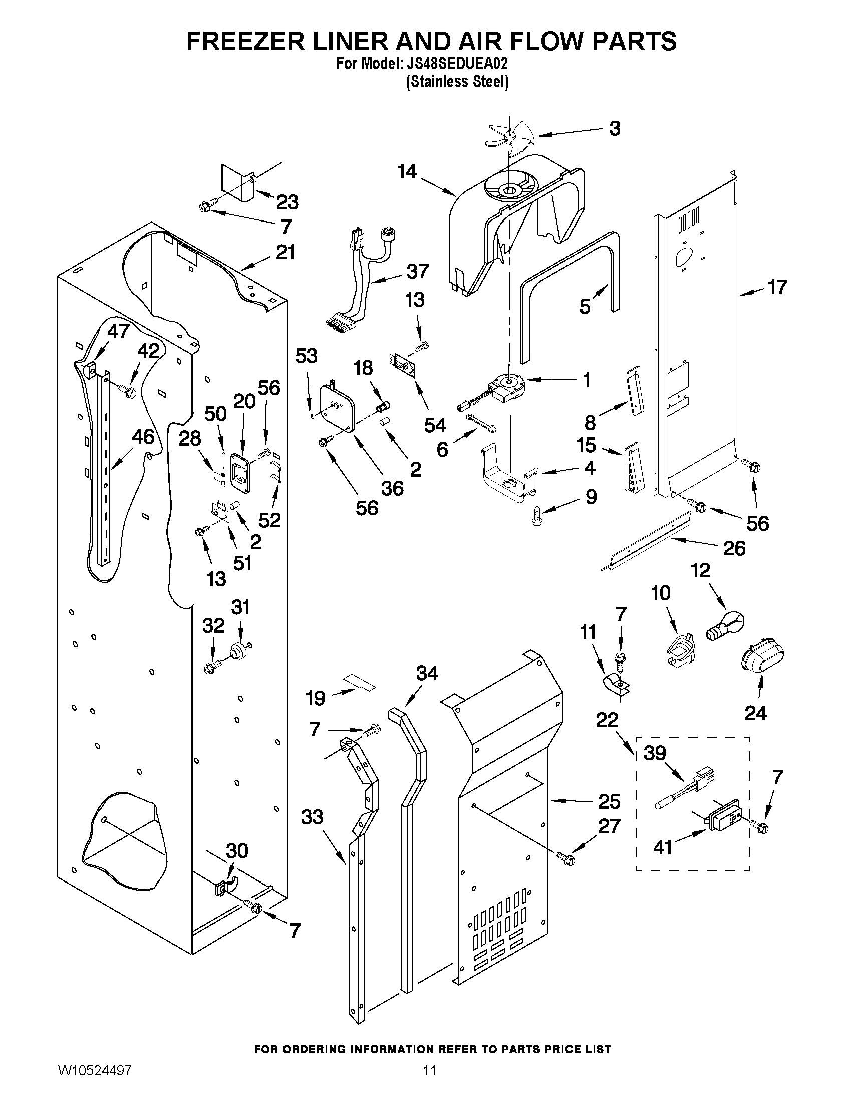 08 - FREEZER LINER AND AIR FLOW PARTS