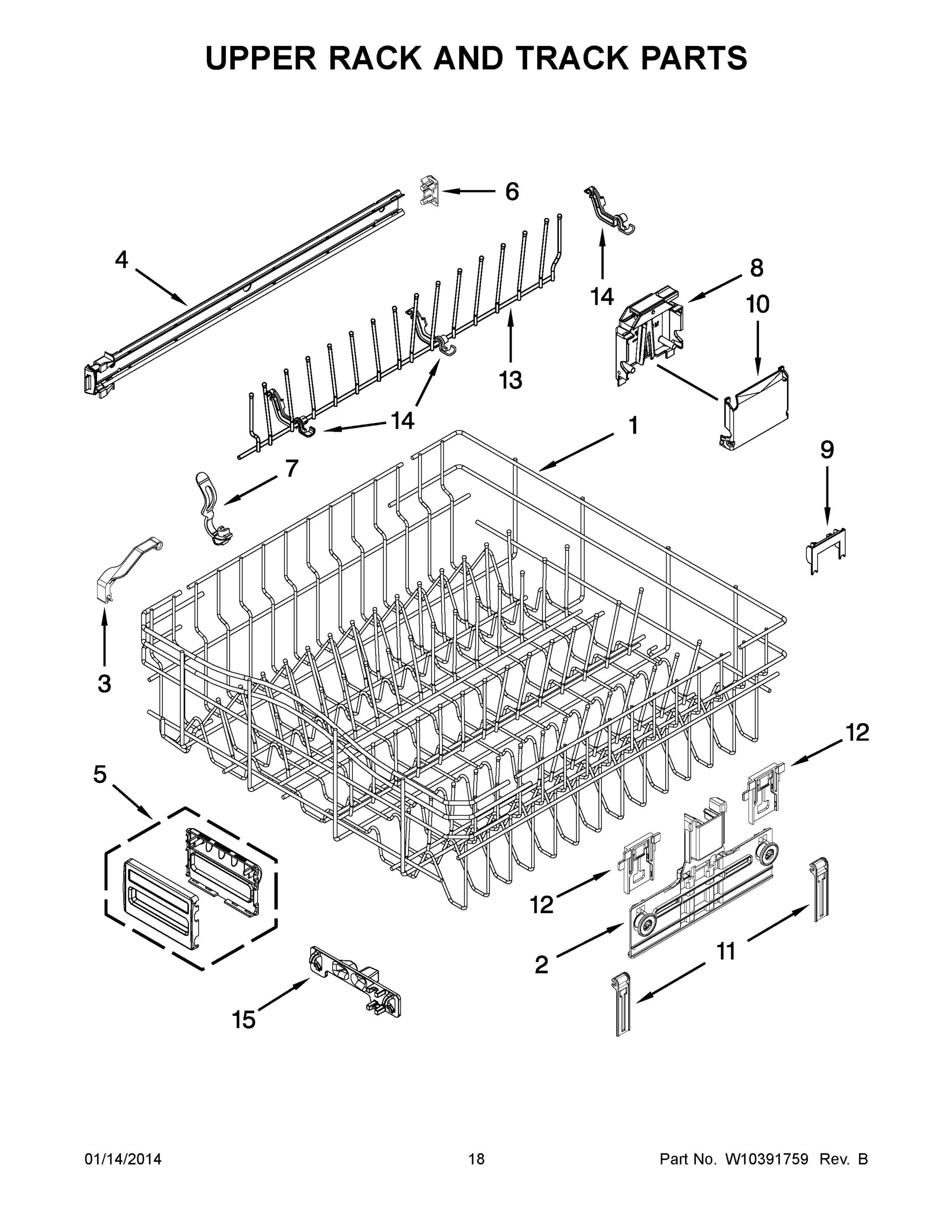 10 - UPPER RACK AND TRACK PARTS
