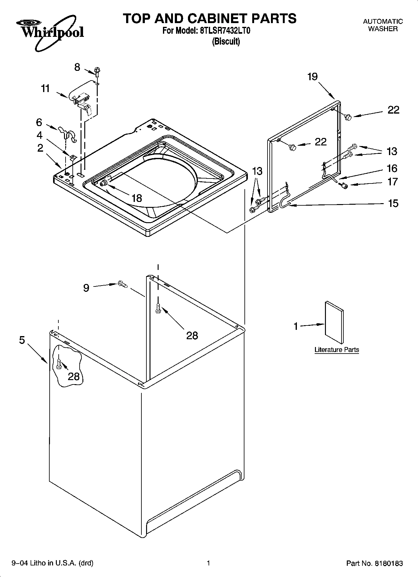 01 - TOP AND CABINET PARTS