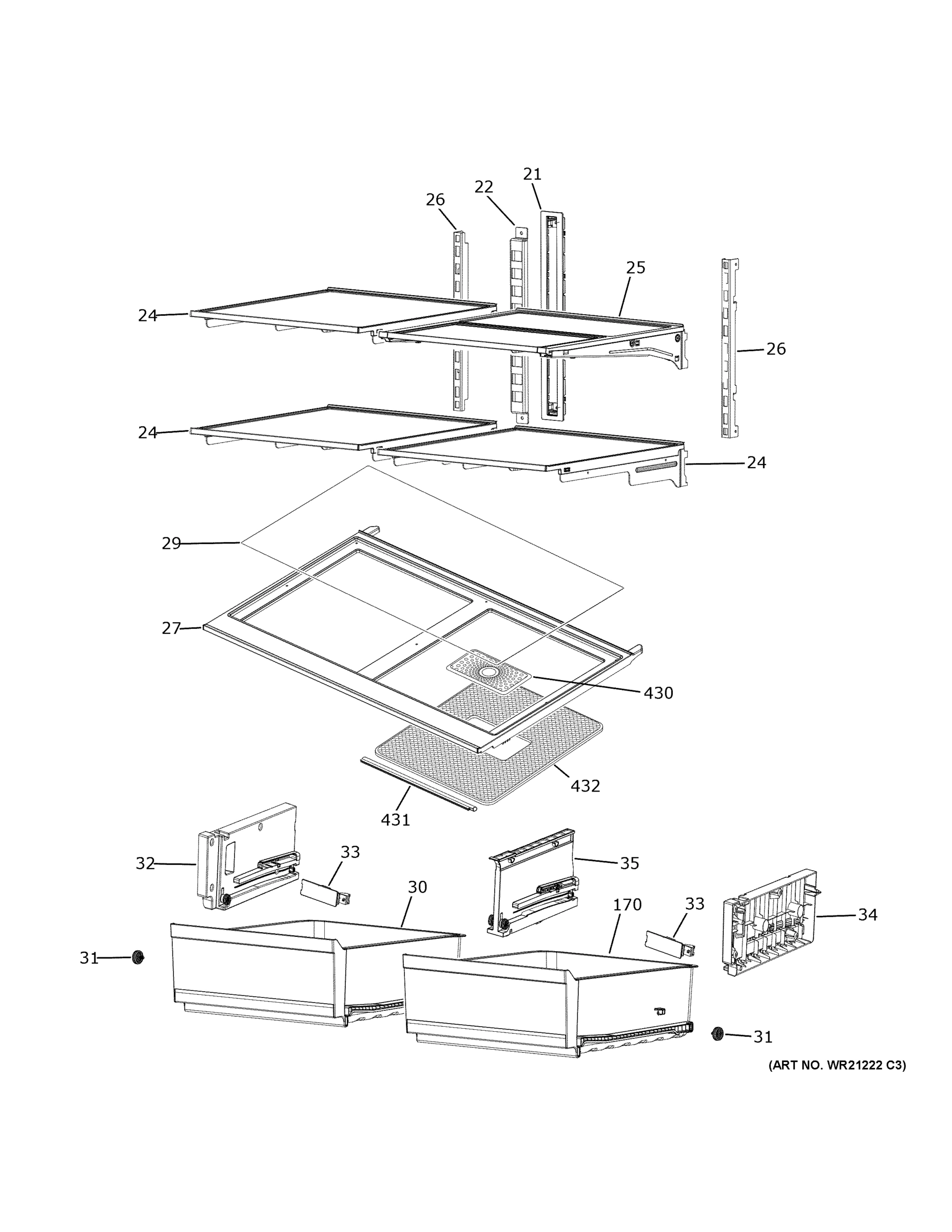 REFRIGERATOR SHELVES