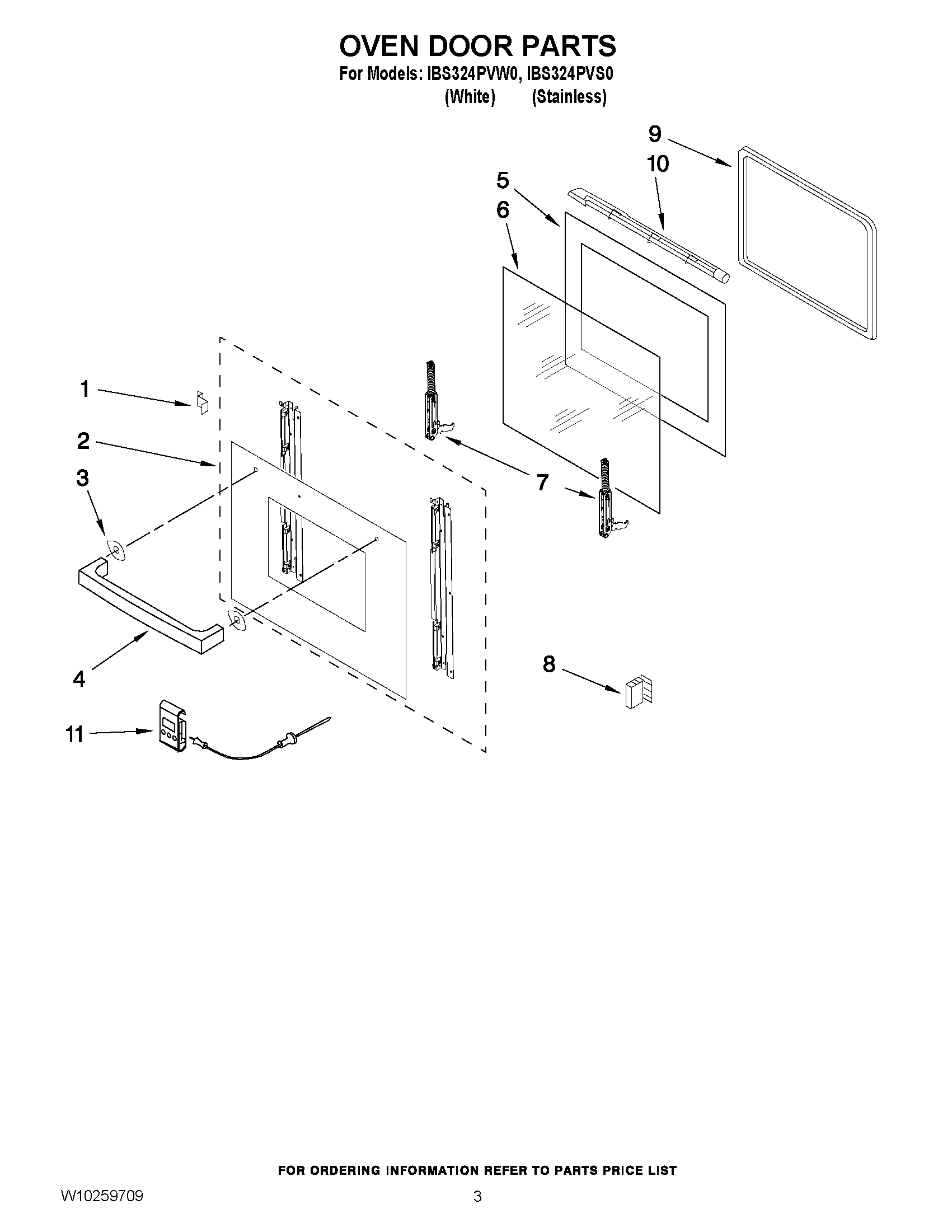 02 - OVEN DOOR PARTS