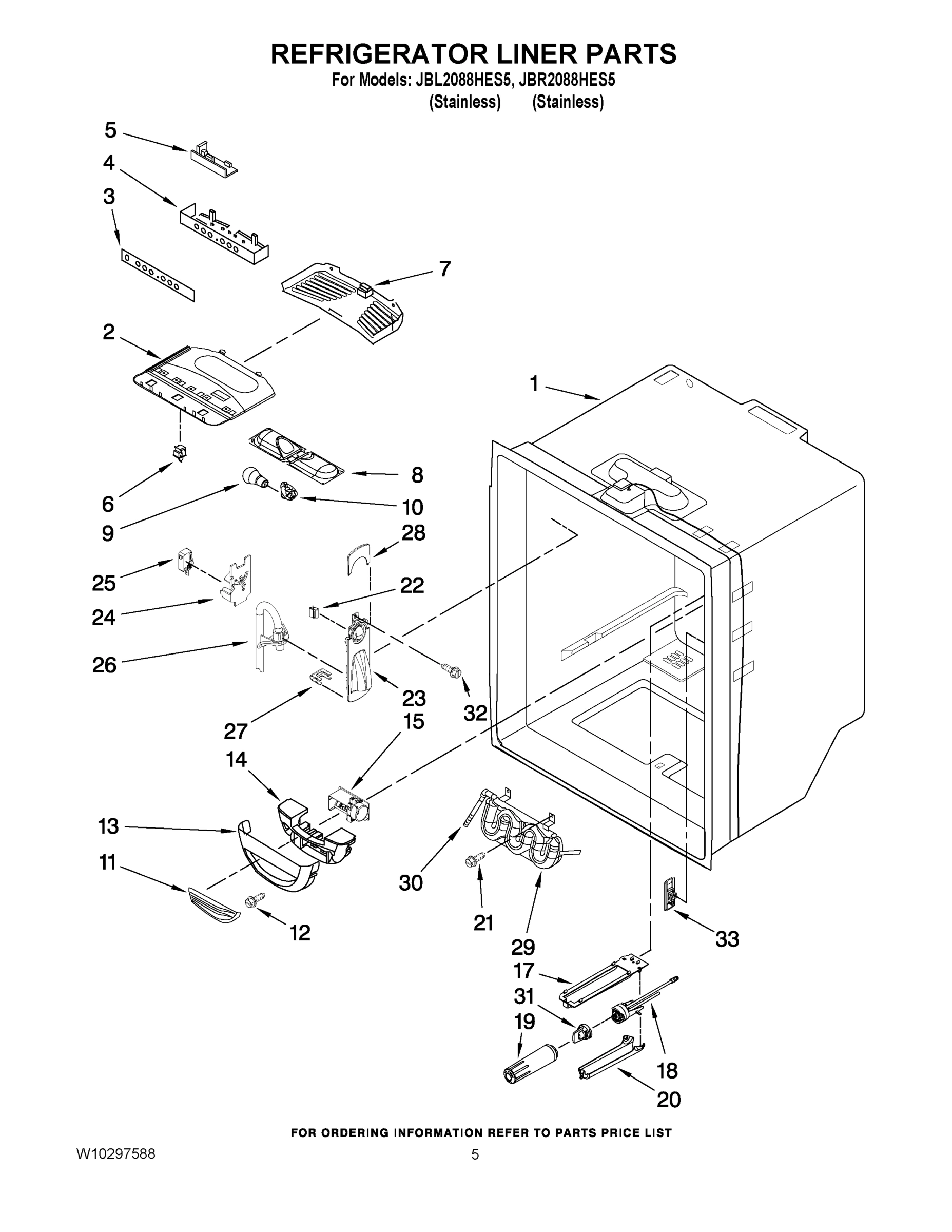 03 - REFRIGERATOR LINER PARTS