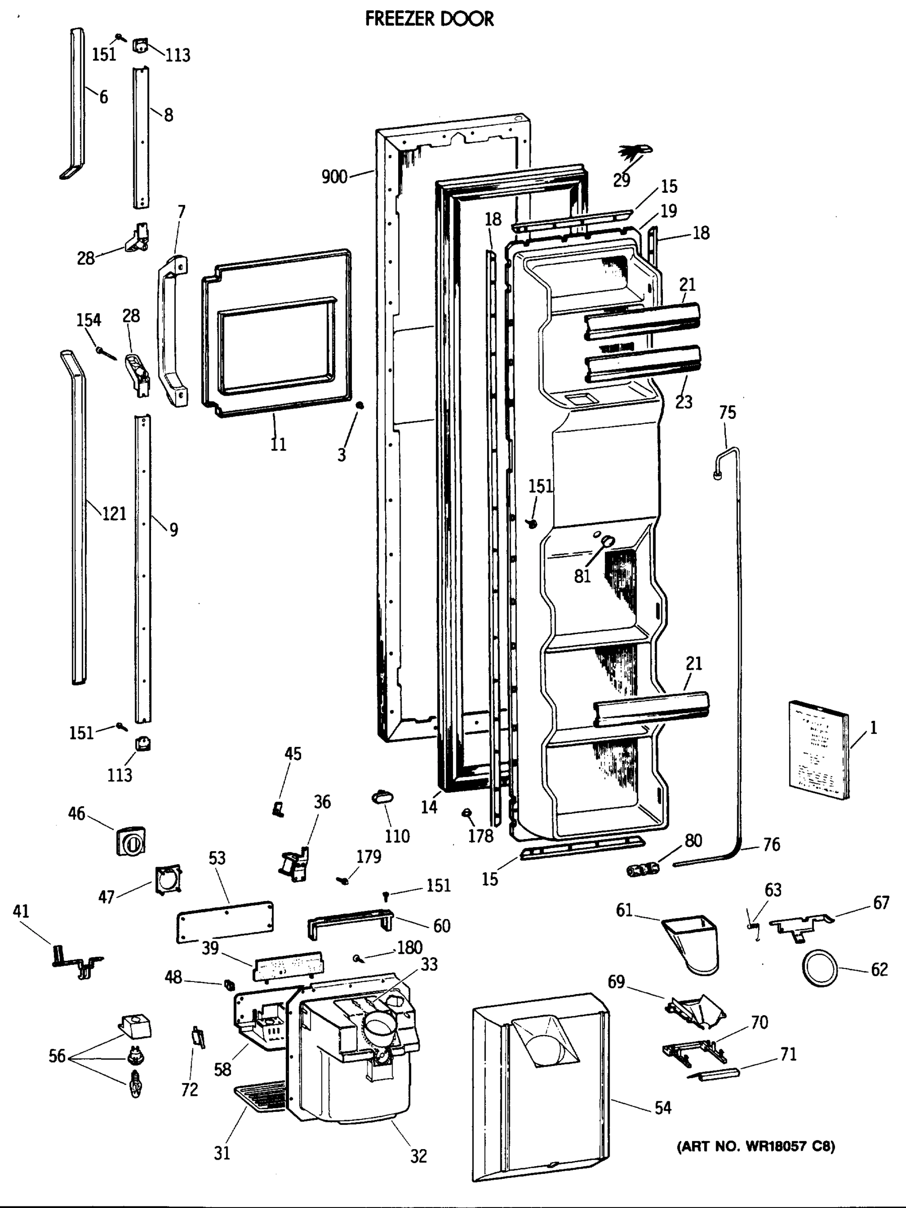 FREEZER DOOR