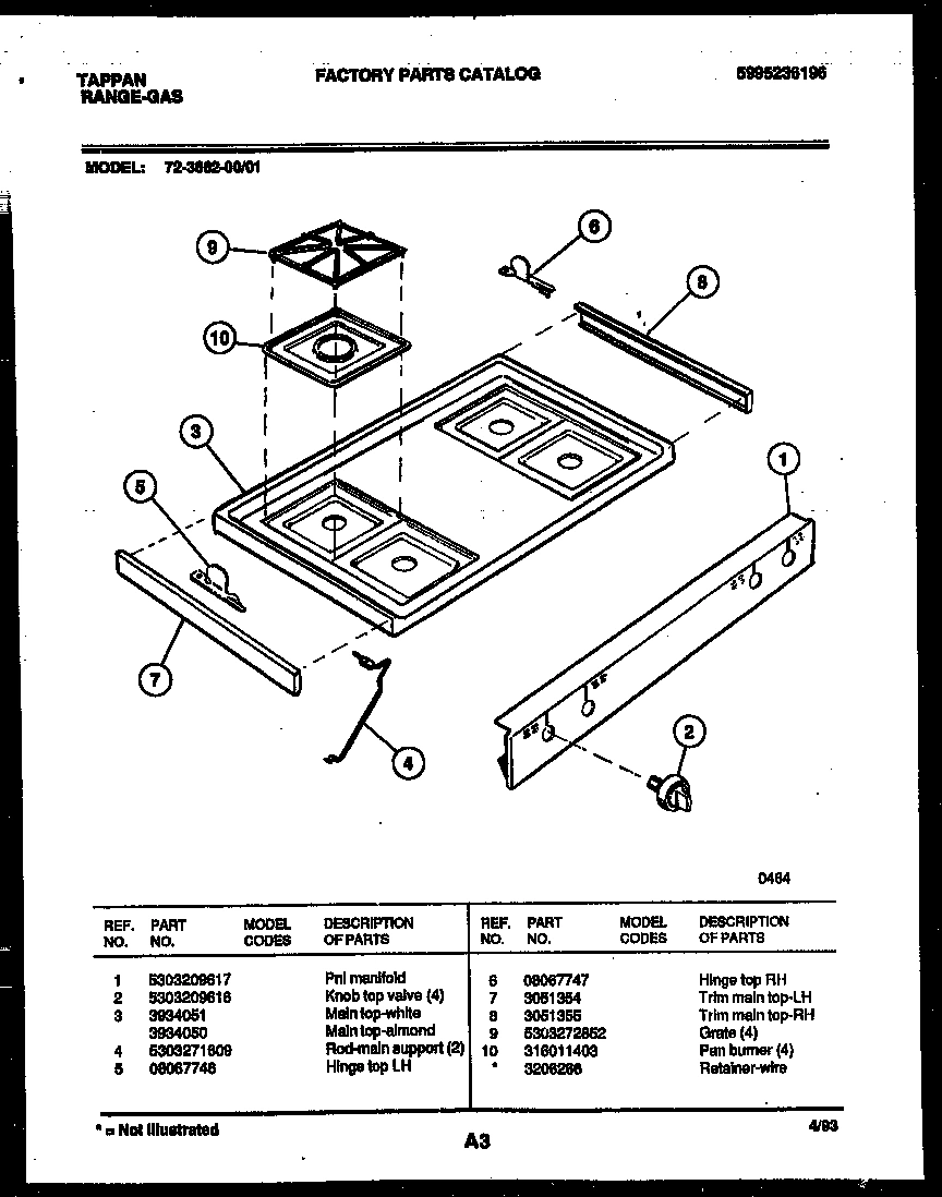 03 - COOKTOP PARTS