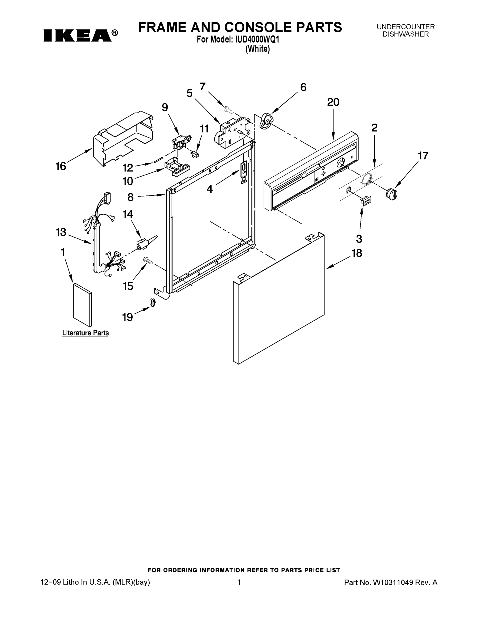 01 - FRAME AND CONSOLE PARTS