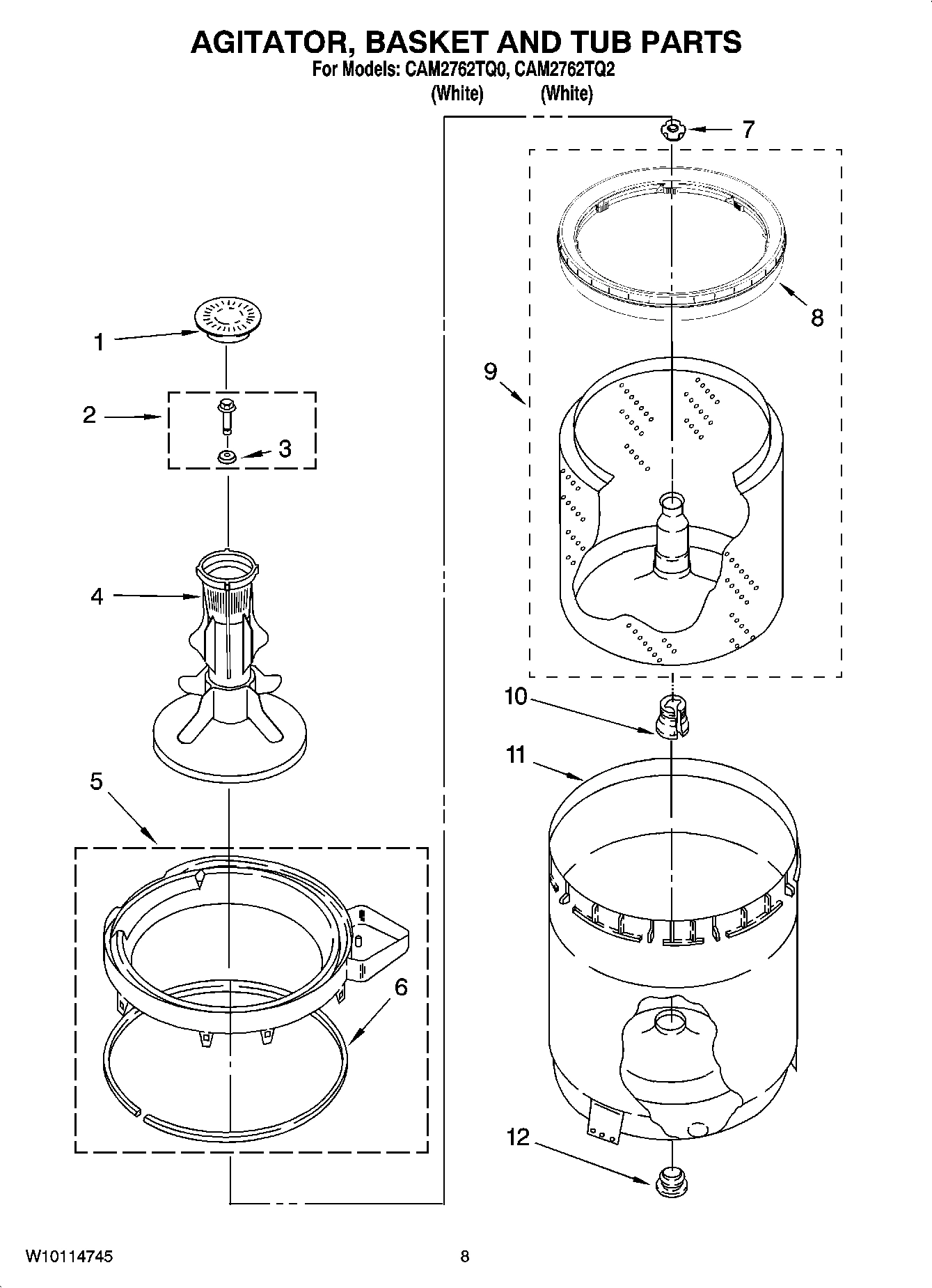05 - AGITATOR, BASKET AND TUB PARTS