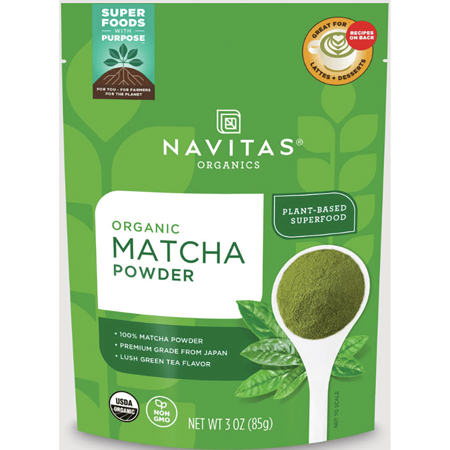 Navitas Organics Organic Matcha Powder | 3 oz Package