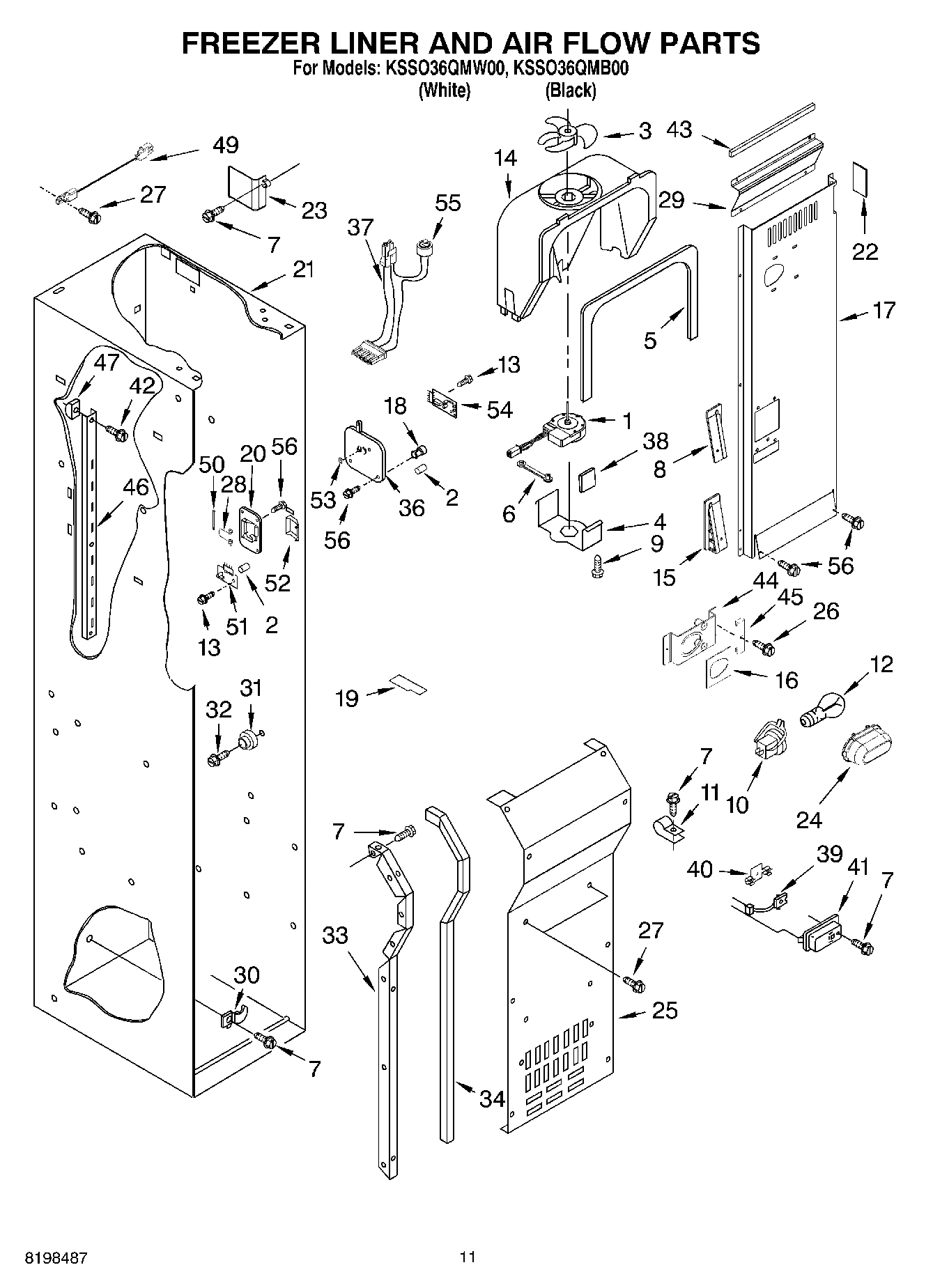 08 - FREEZER LINER AND AIR FLOW PARTS