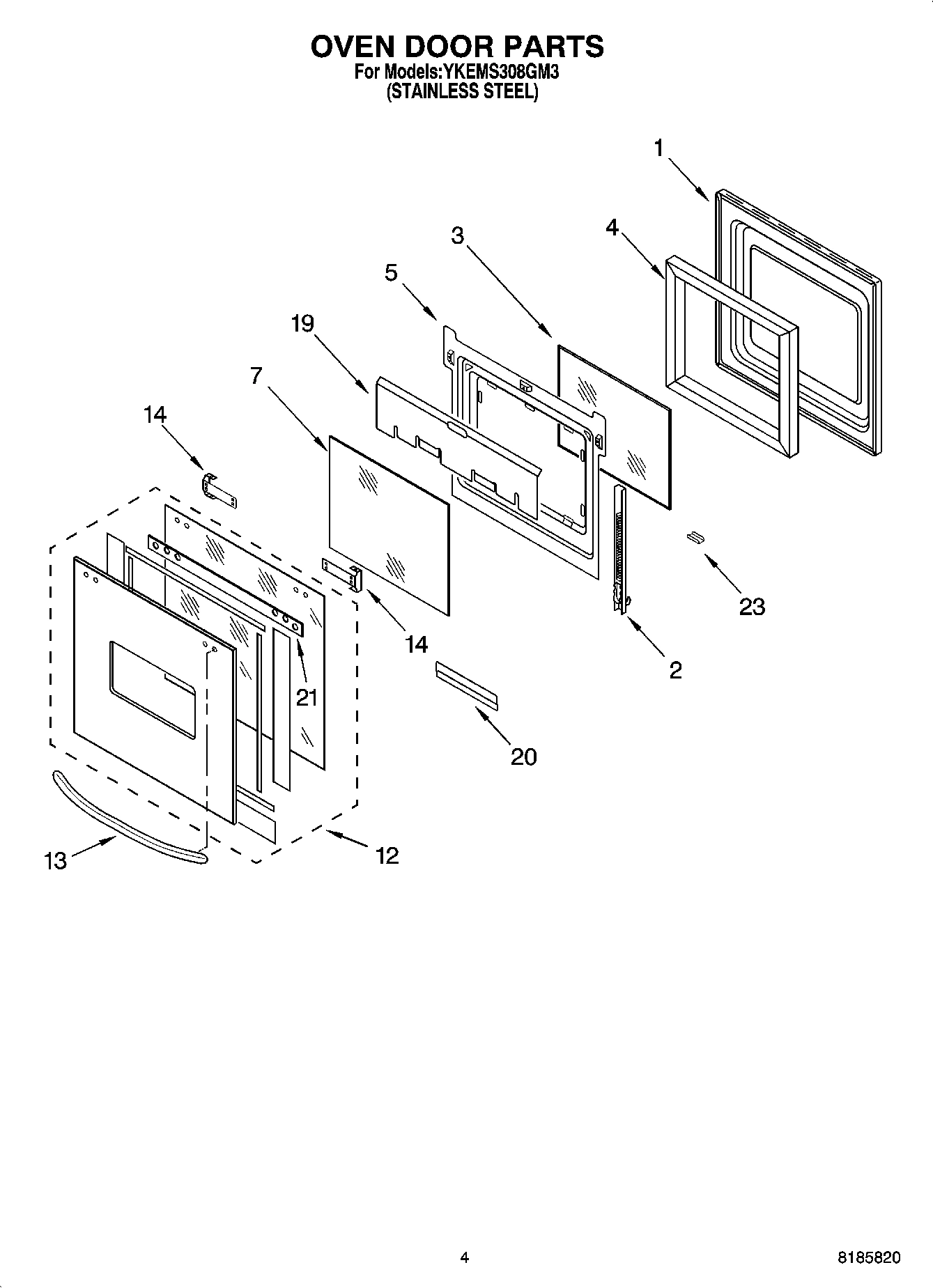 03 - OVEN DOOR PARTS