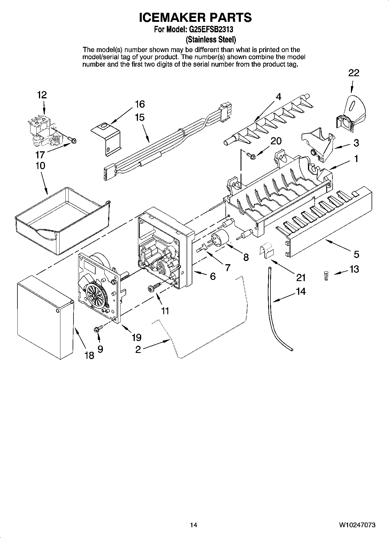 08 - ICEMAKER PARTS, OPTIONAL PARTS (NOT INCLUDED)