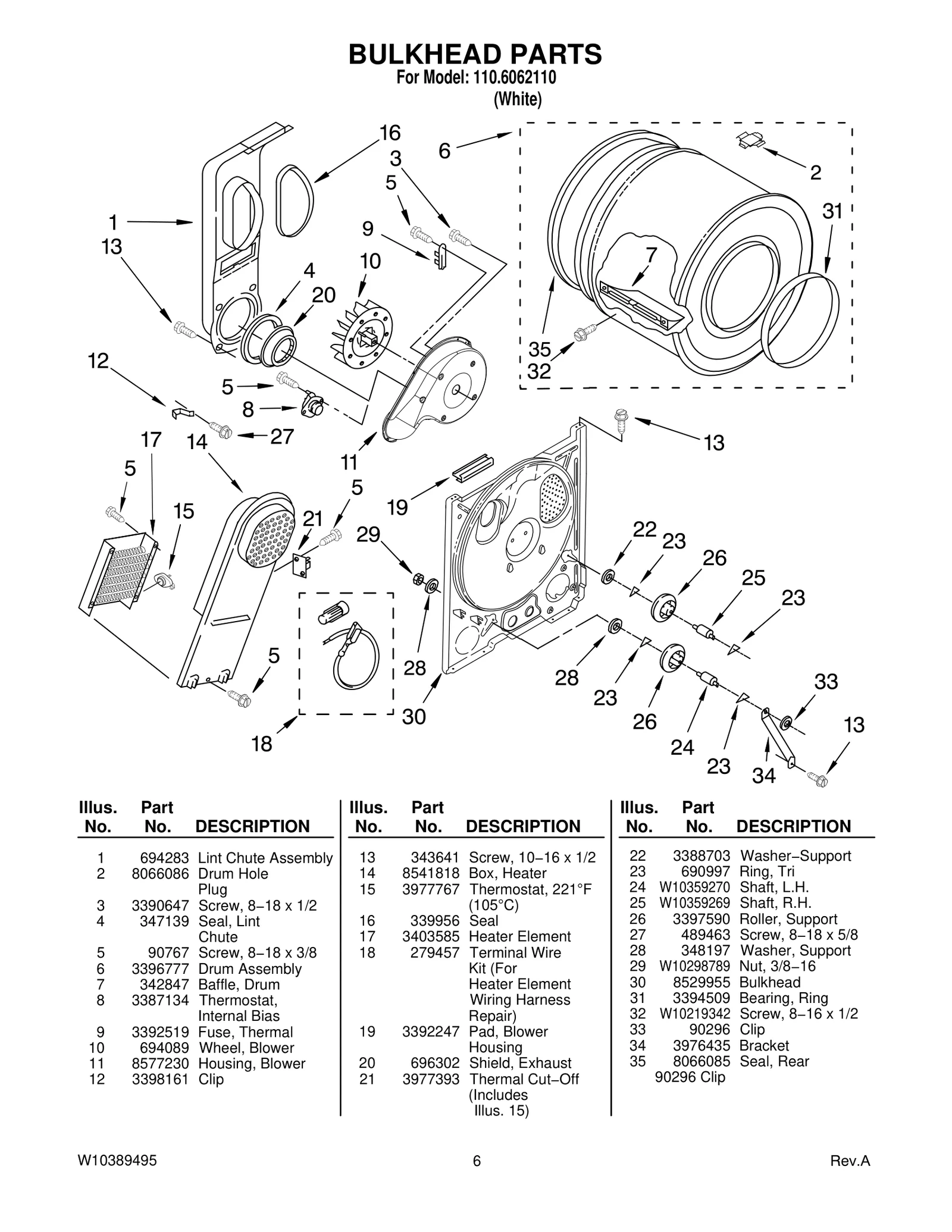 BULKHEAD PARTS