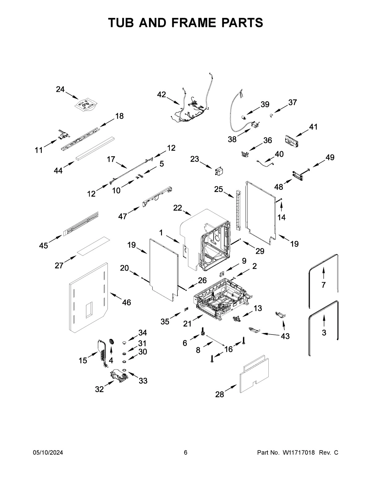04 - TUB AND FRAME PARTS