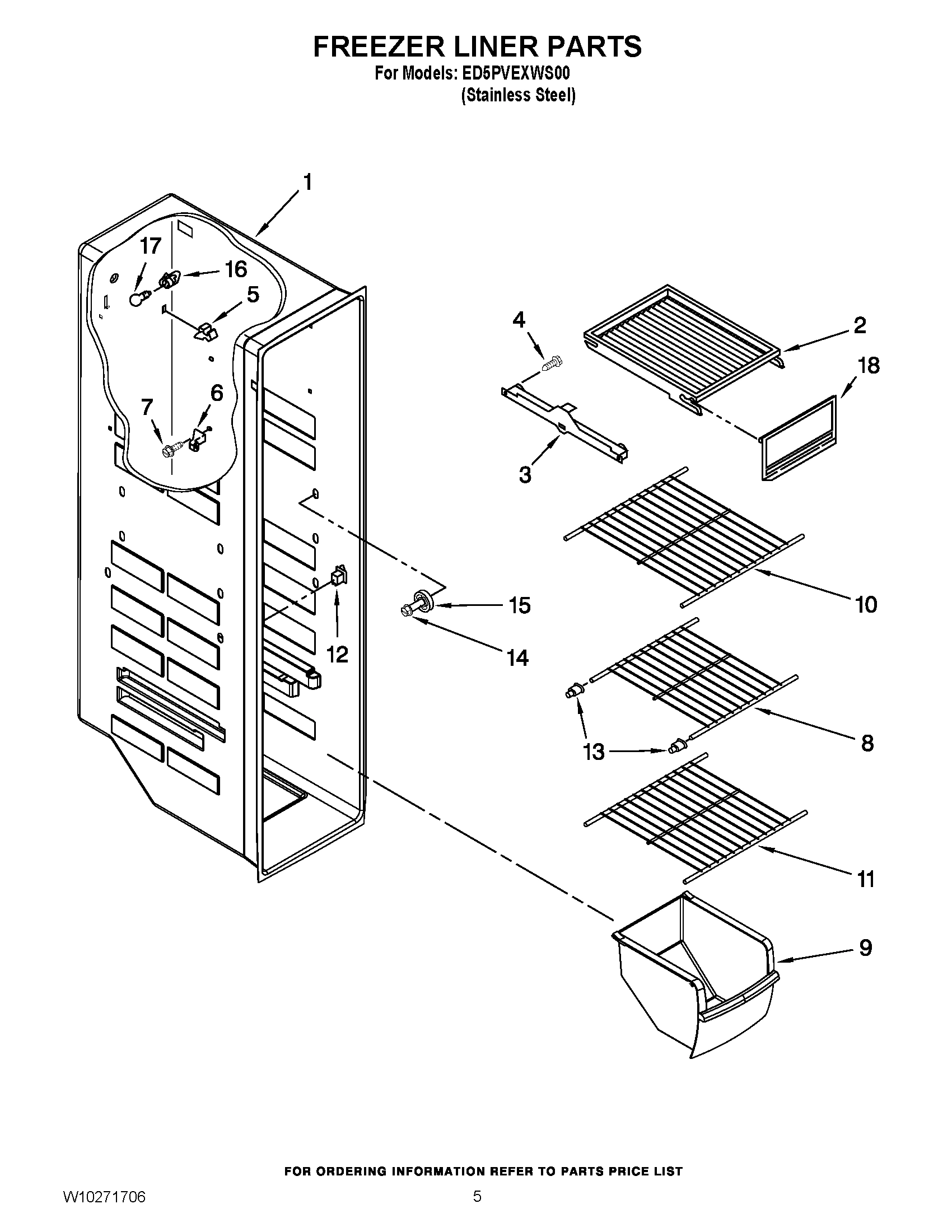 04 - FREEZER LINER PARTS