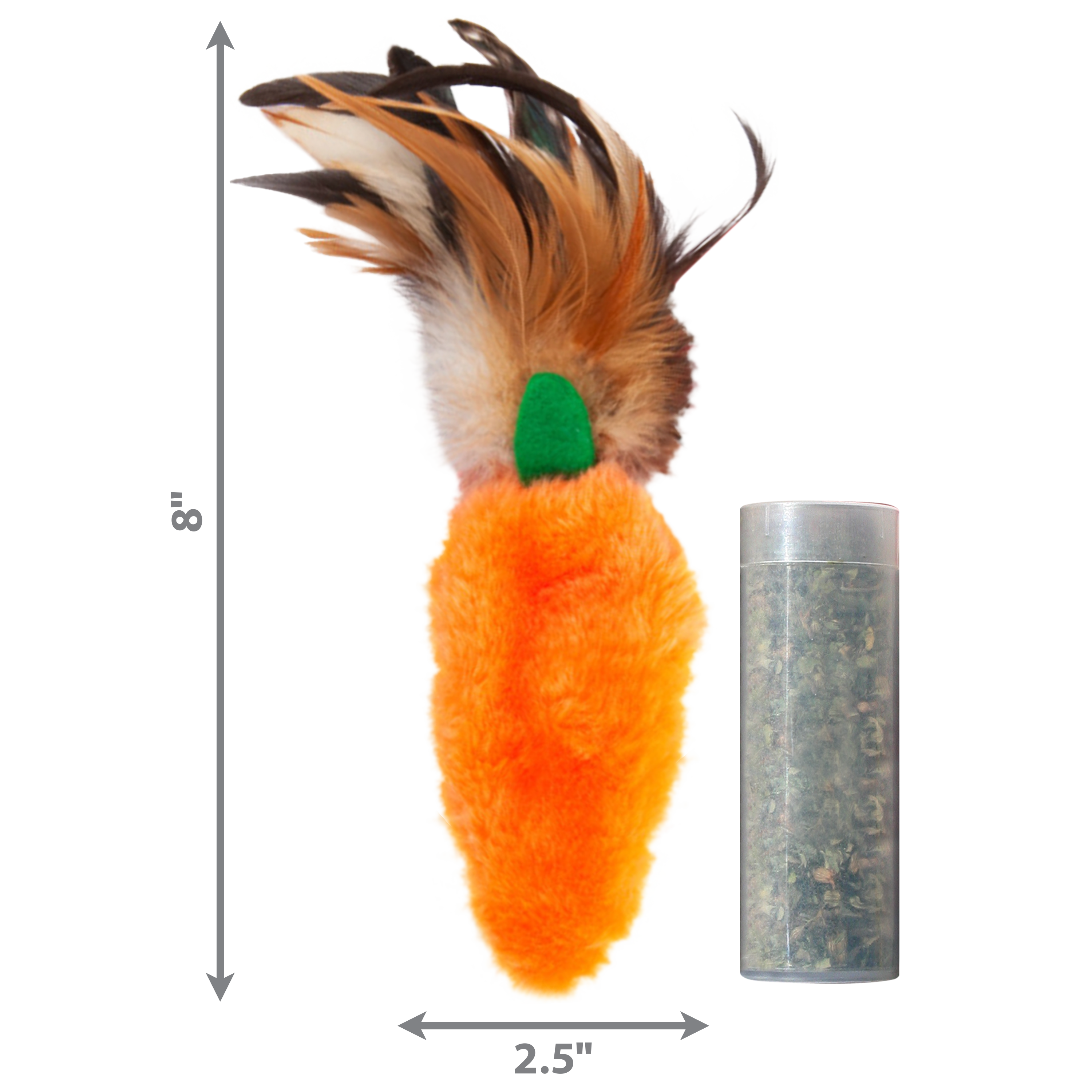 Refillables Carrot w/Feather Top dimoffpack product image