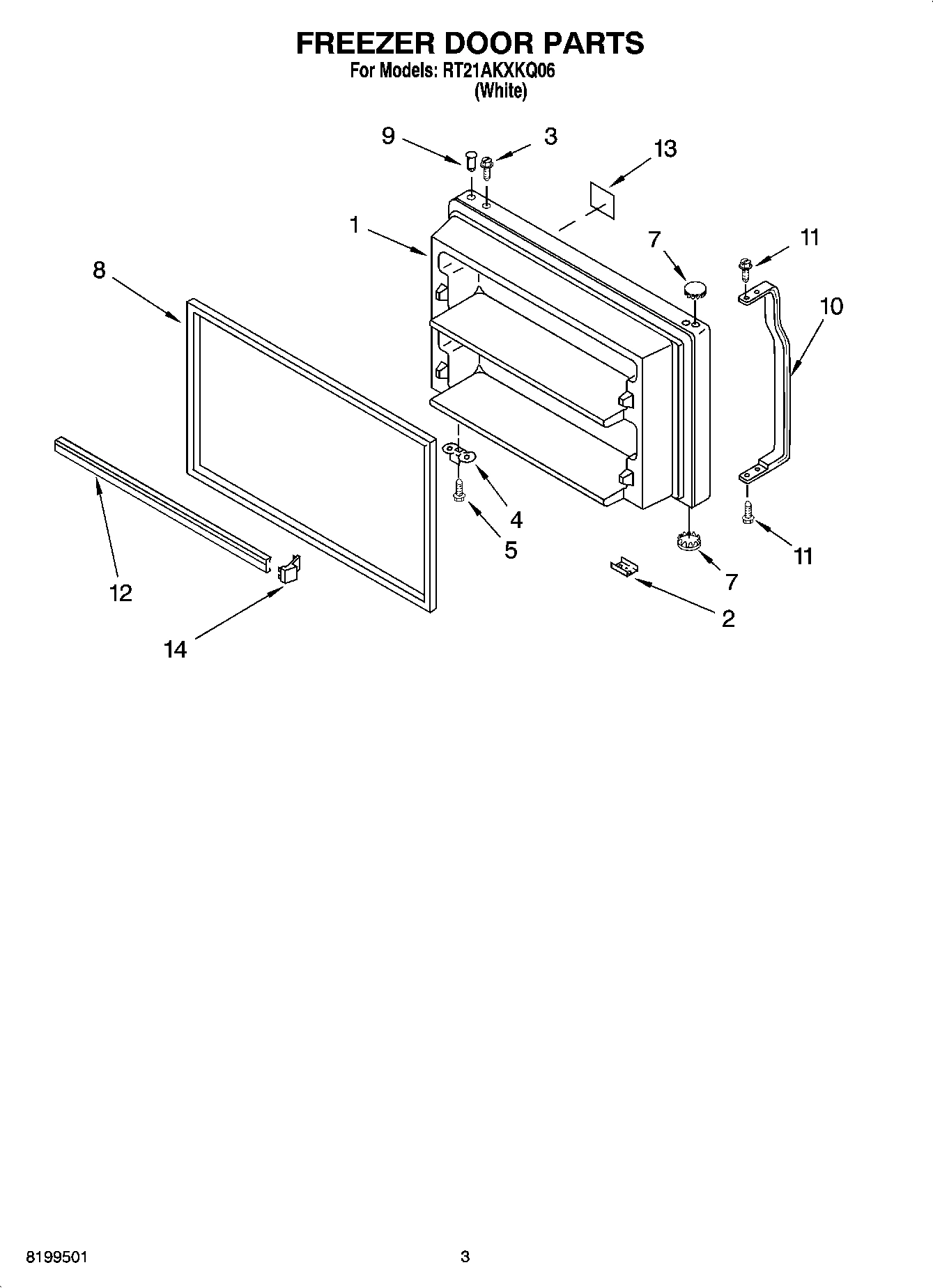 02 - FREEZER DOOR PARTS