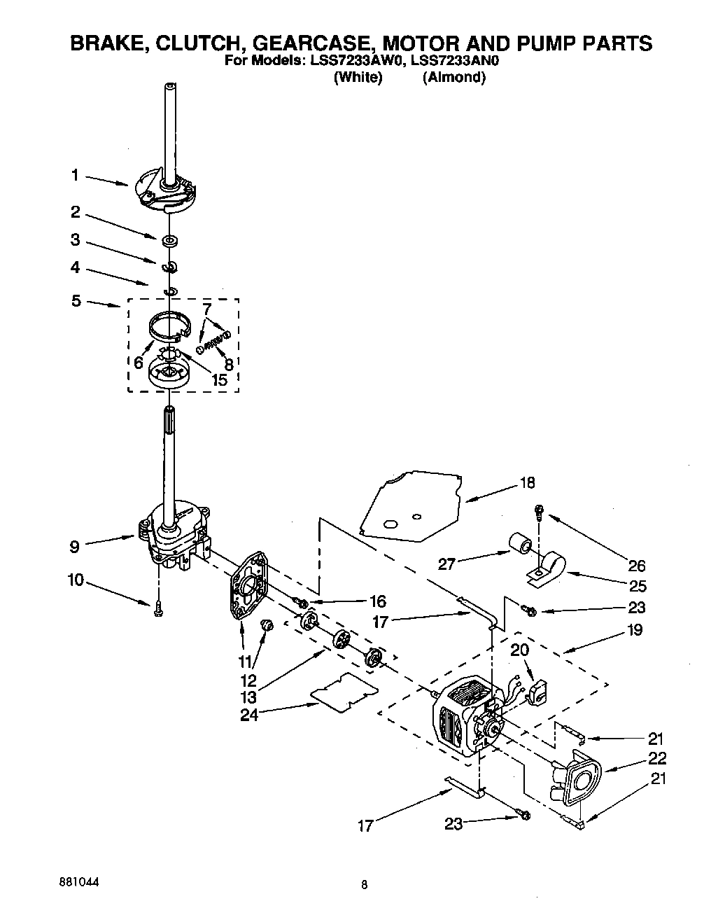 06 - BRAKE, CLUTCH, GEARCASE, MOTOR AND PUMP