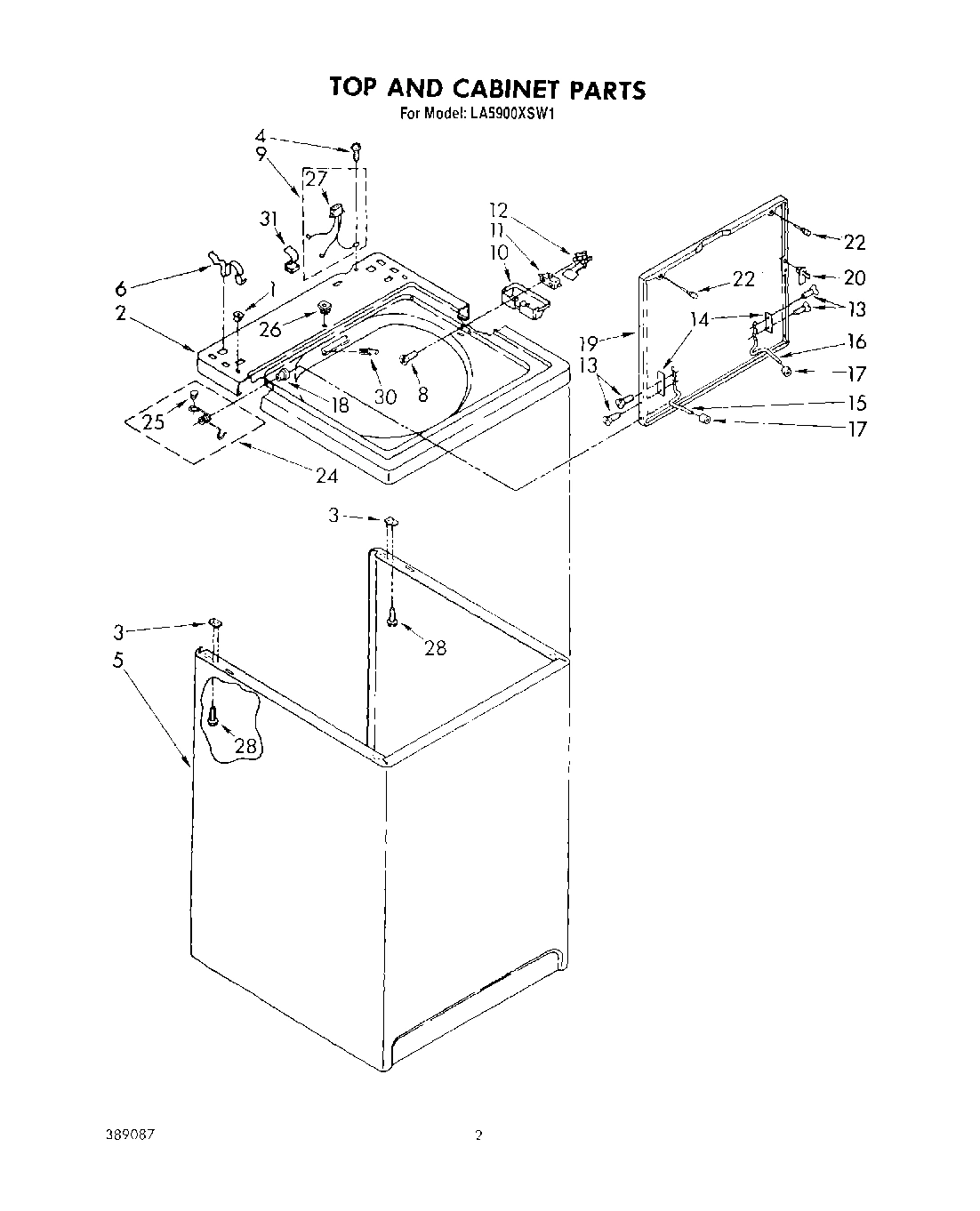 02 - TOP AND CABINET, LIT/OPTIONAL