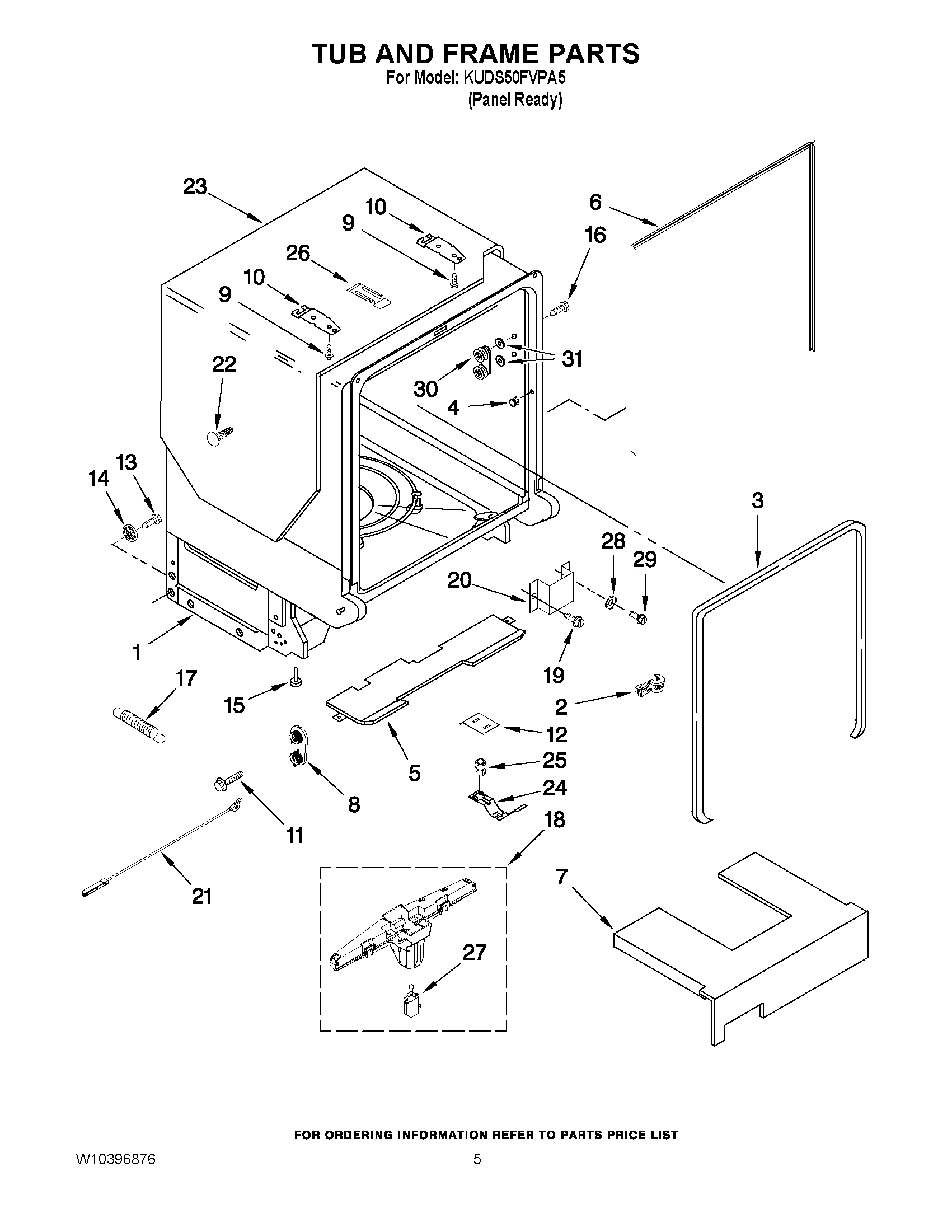 05 - TUB AND FRAME PARTS