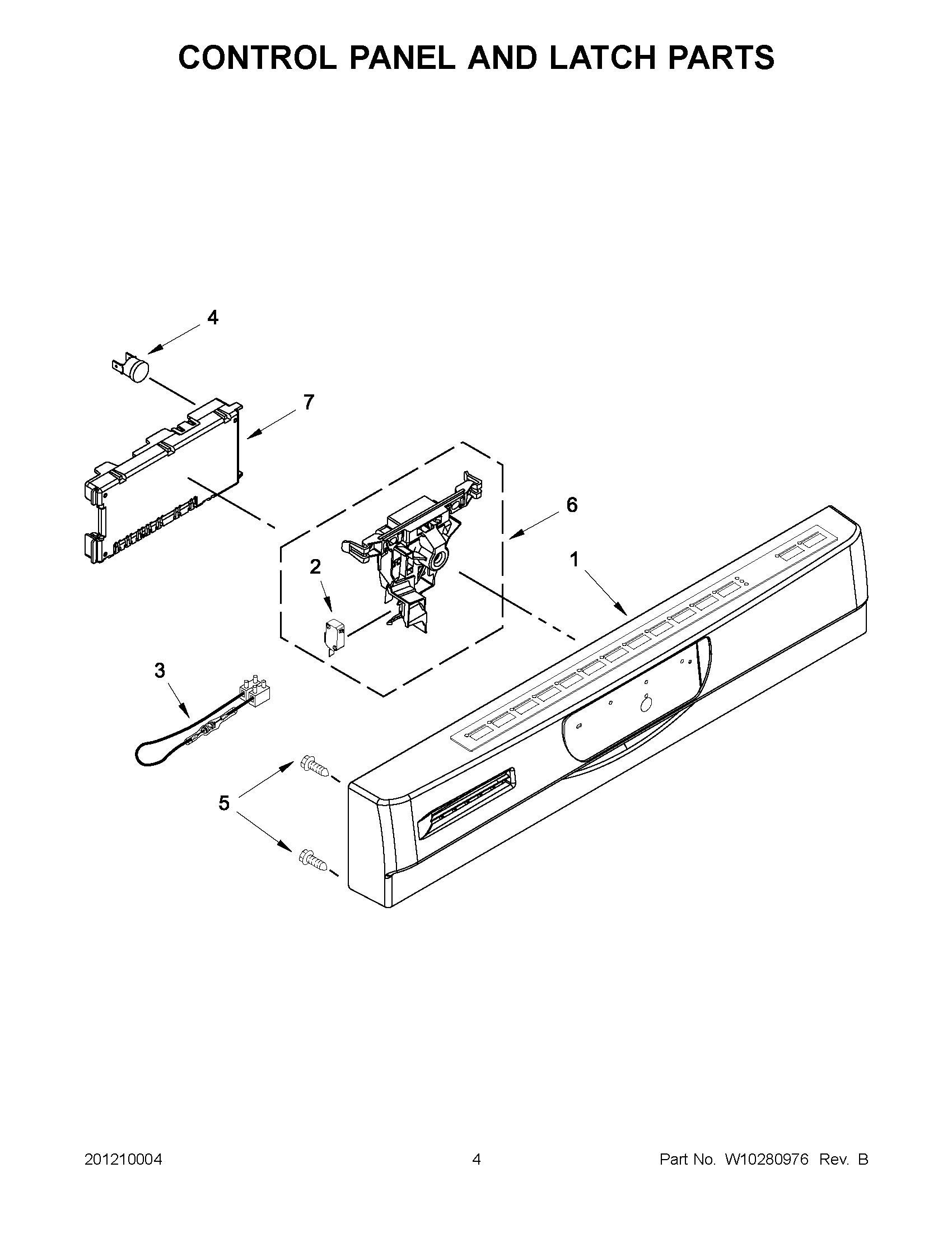 02 - CONTROL PANEL AND LATCH PARTS