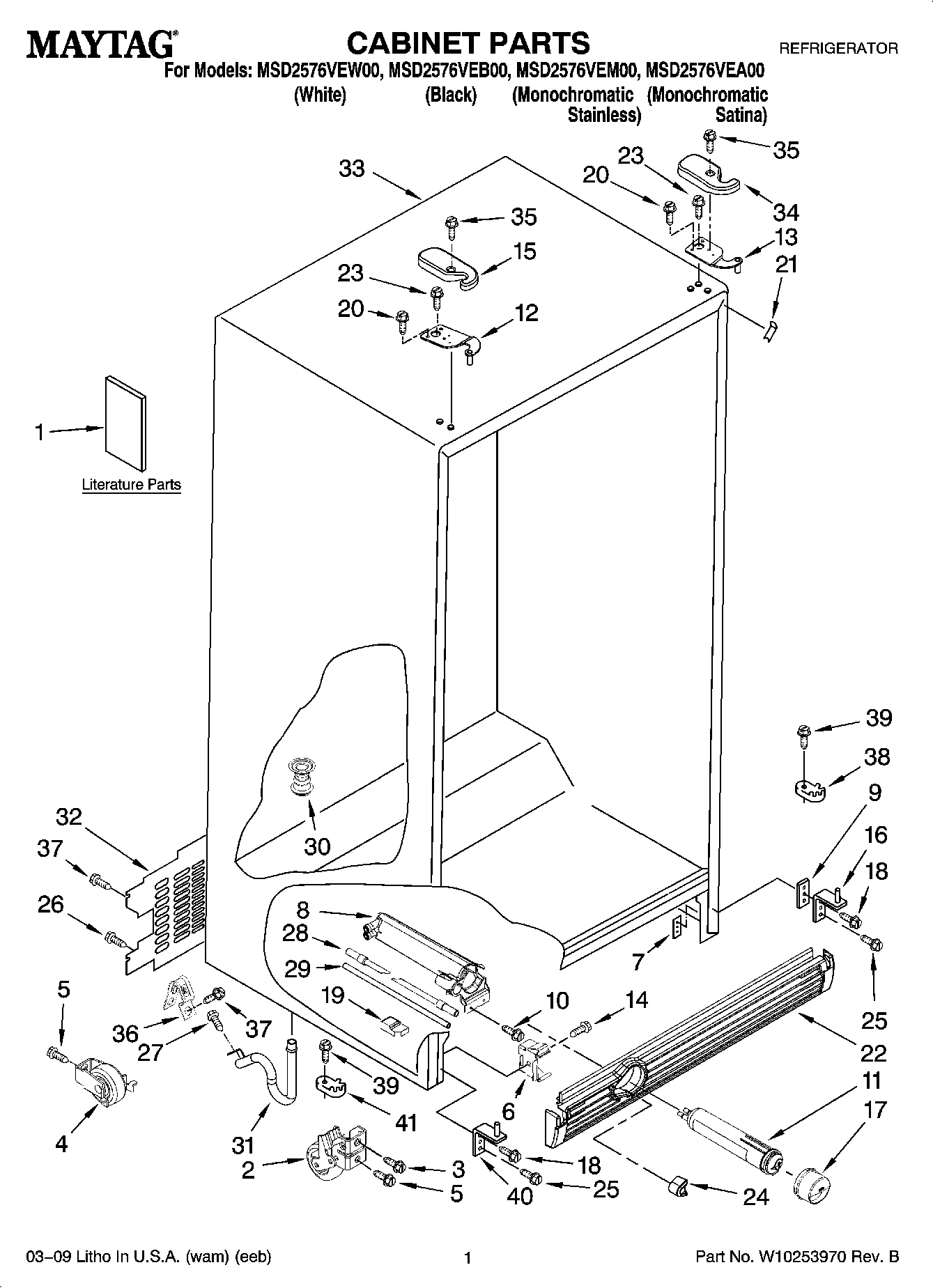 01 - CABINET PARTS