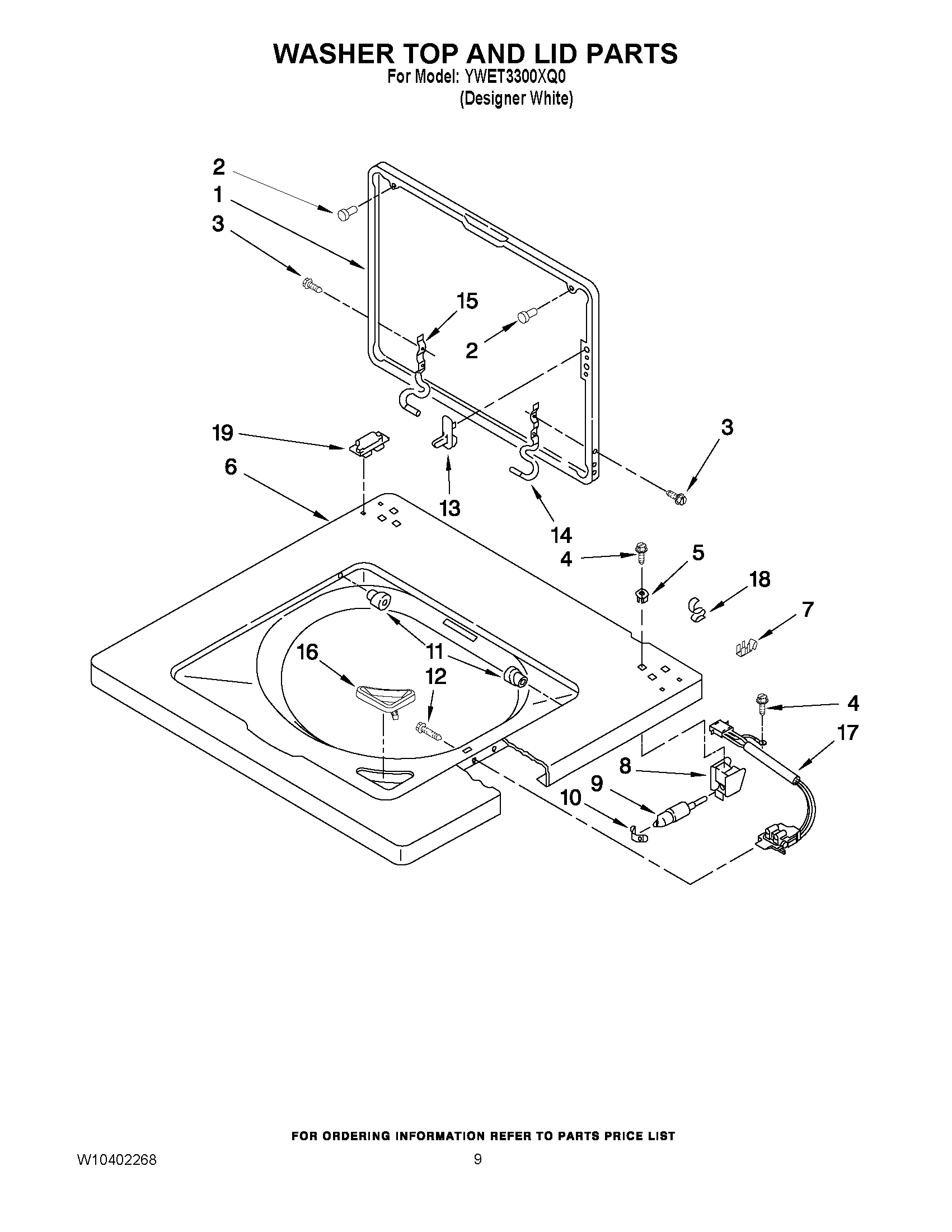 06 - WASHER TOP AND LID PARTS