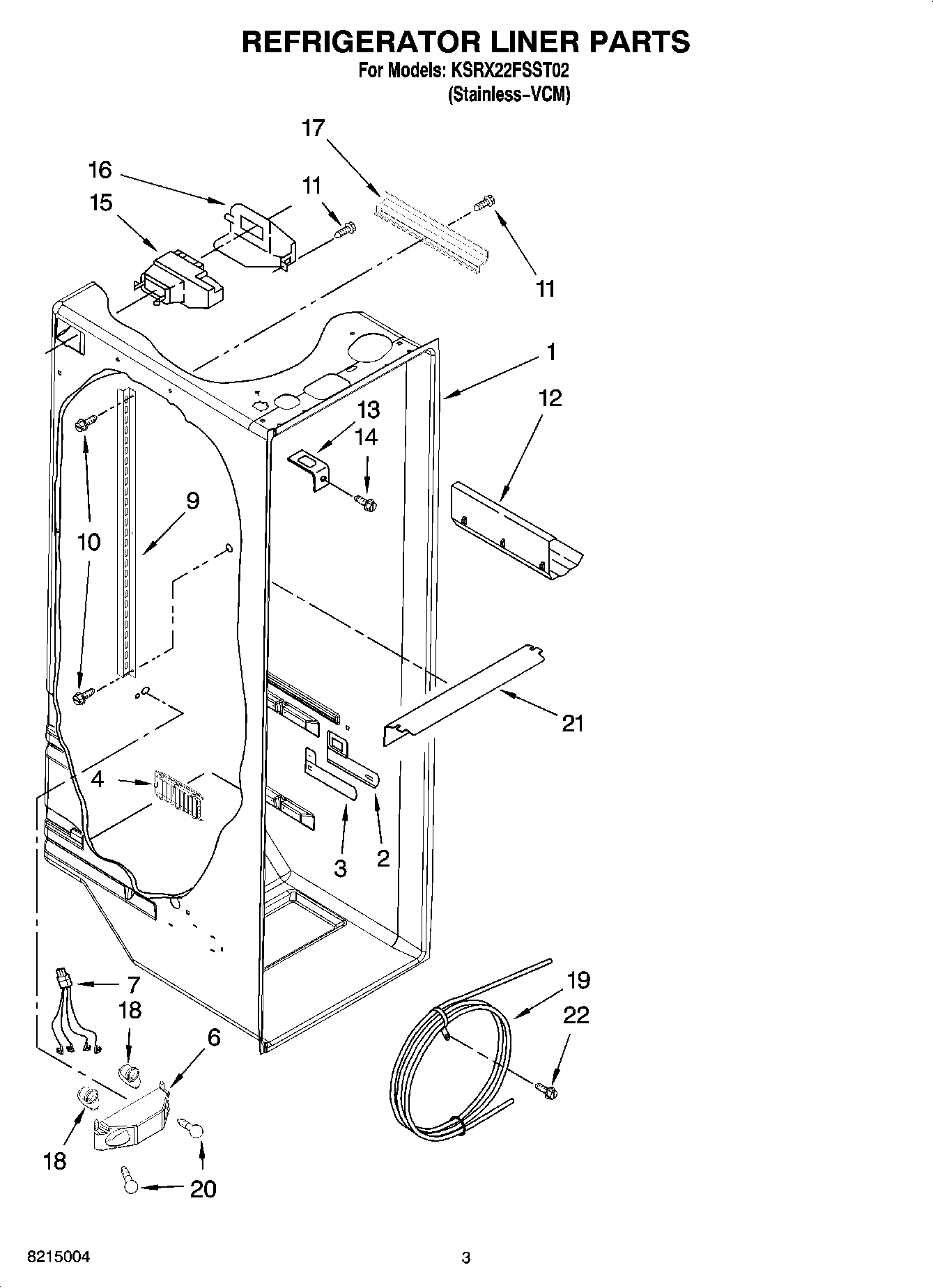 02 - REFRIGERATOR LINER PARTS