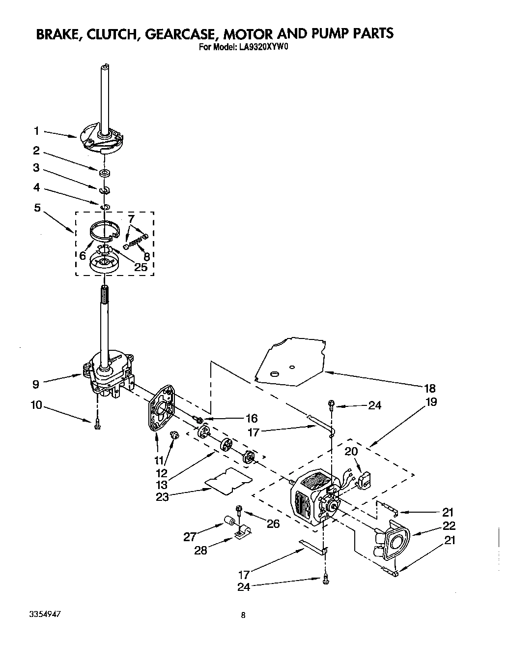 07 - BRAKE, CLUTCH, GEARCASE, MOTOR AND PUMP
