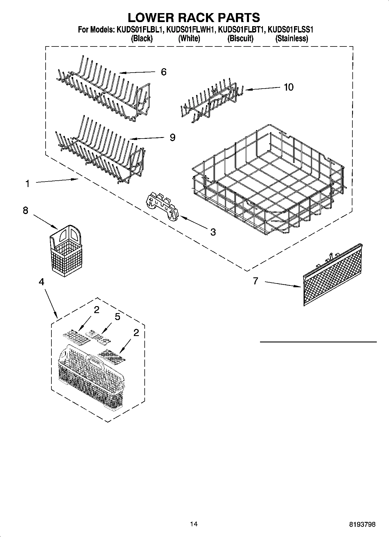 11 - LOWER RACK PARTS