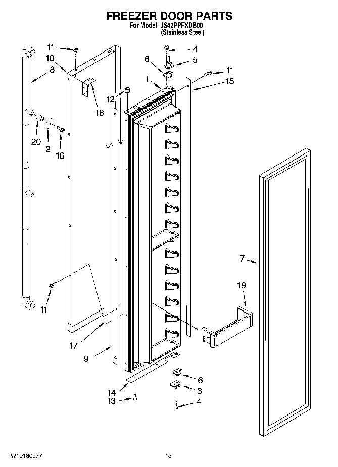 10 - FREEZER DOOR PARTS