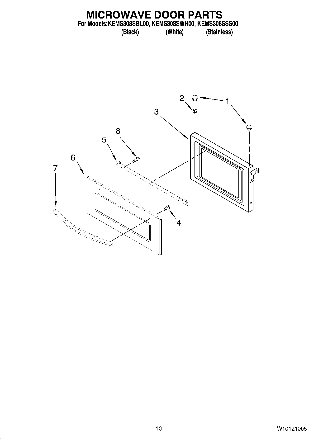 08 - MICROWAVE DOOR PARTS, OPTIONAL PARTS