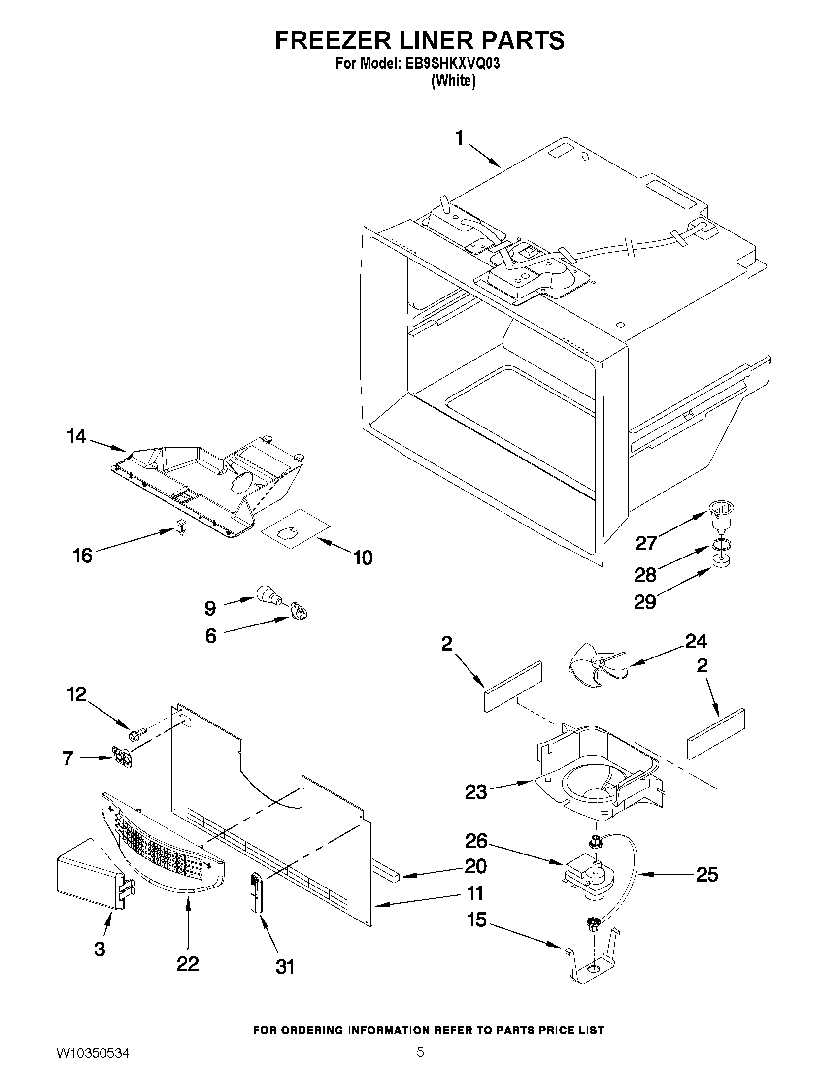 03 - FREEZER LINER PARTS
