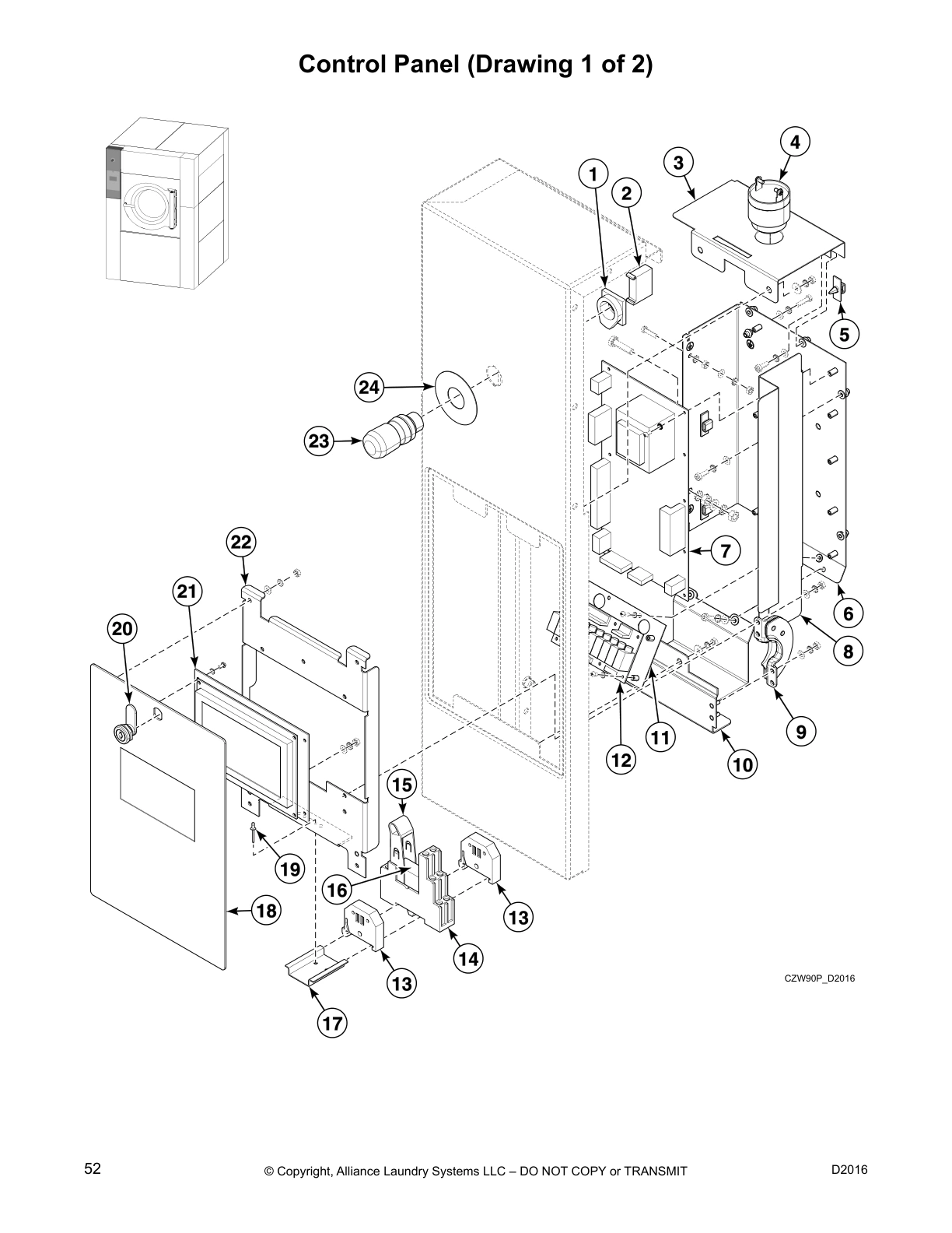 Control Panel (Drawing 1 of 2)